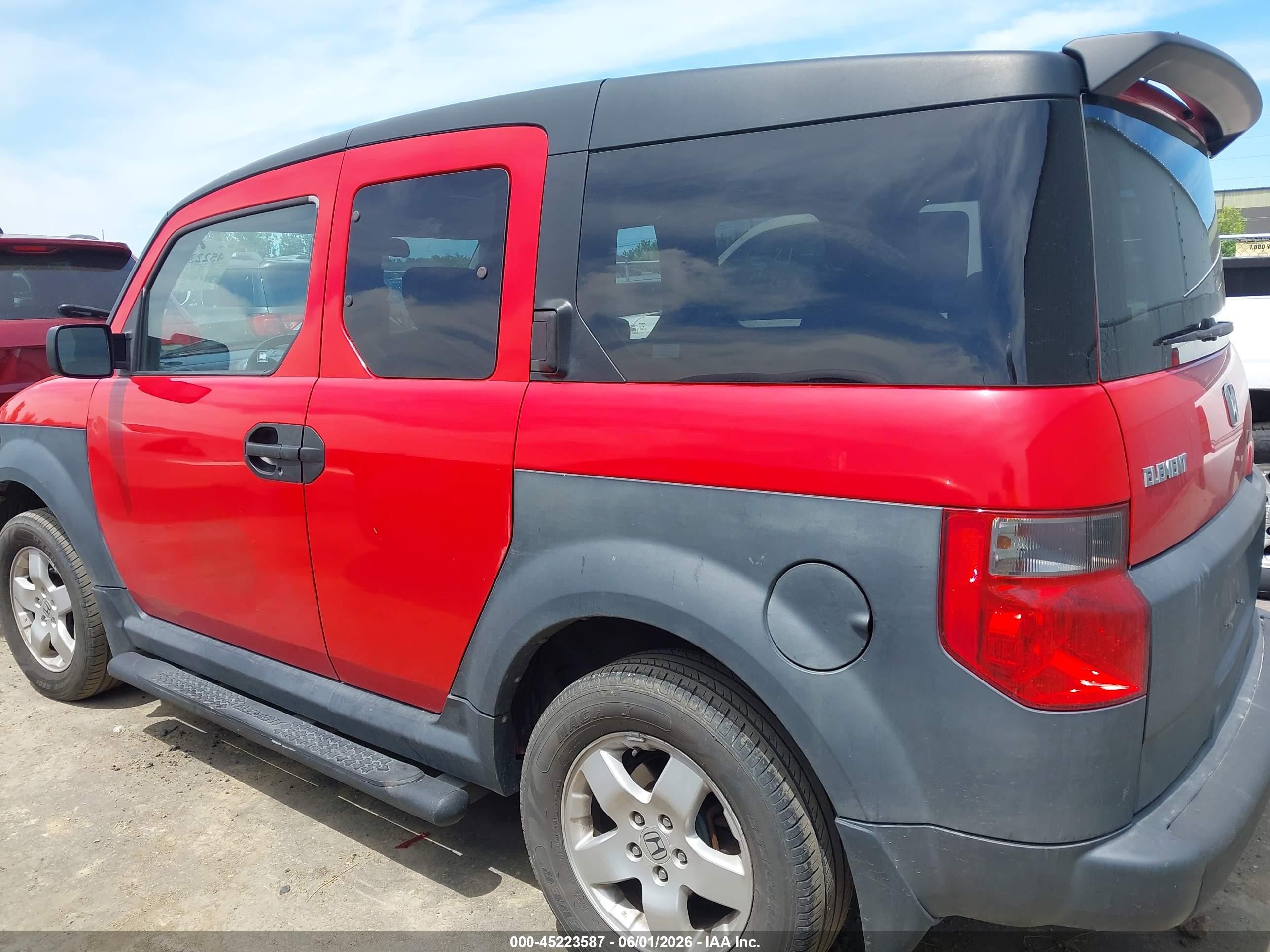 2005 Honda Element Ex Red vin: 5J6YH28685L034154