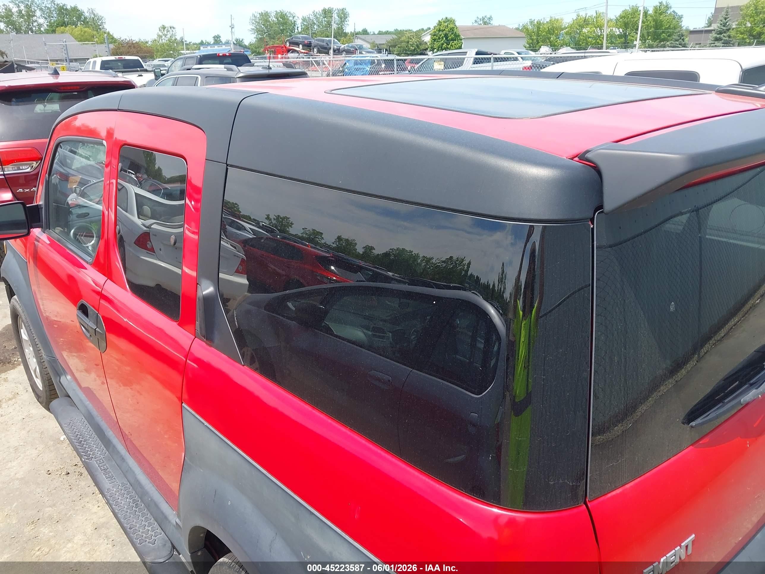 2005 Honda Element Ex Red vin: 5J6YH28685L034154