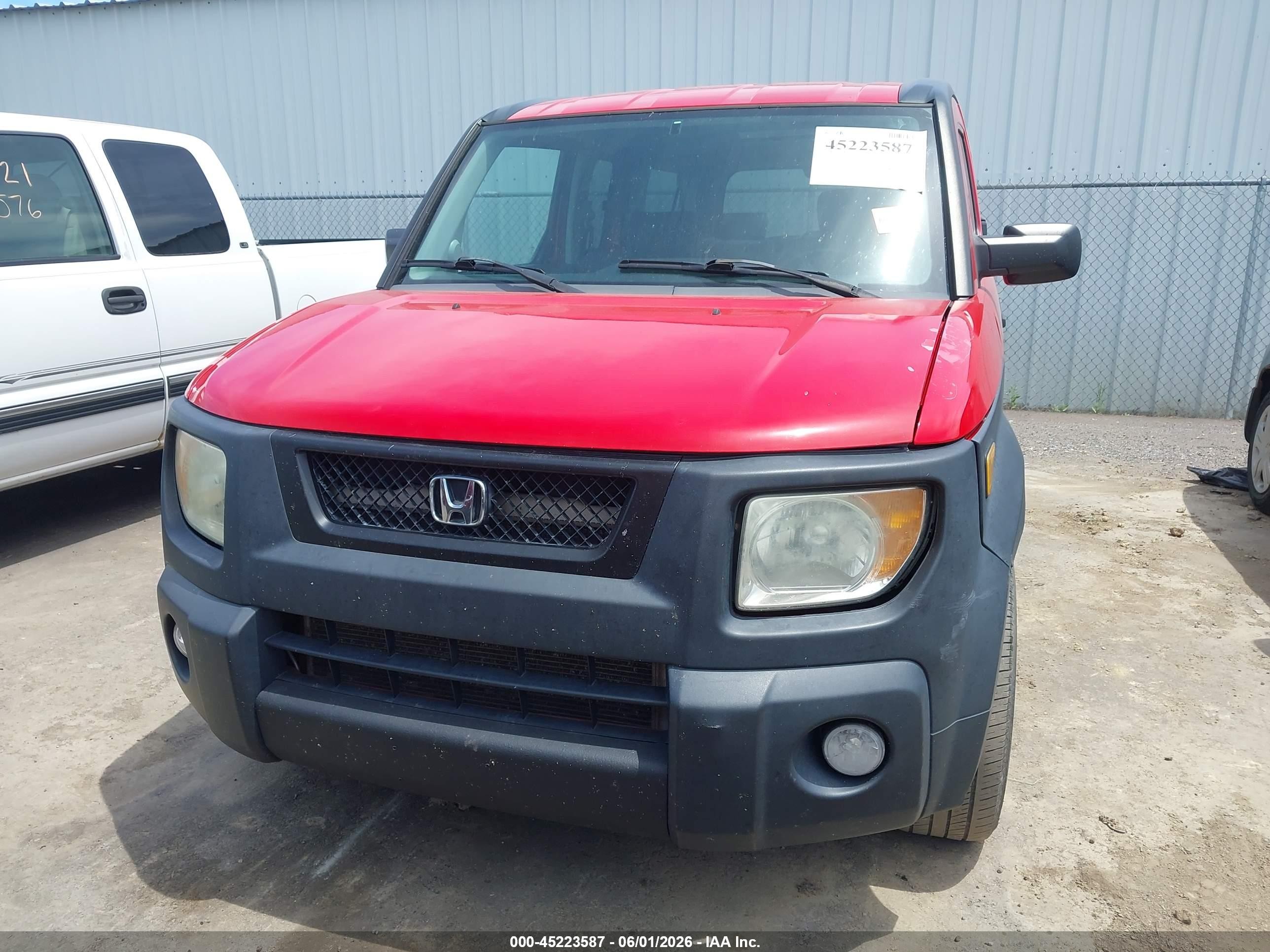 2005 Honda Element Ex Red vin: 5J6YH28685L034154