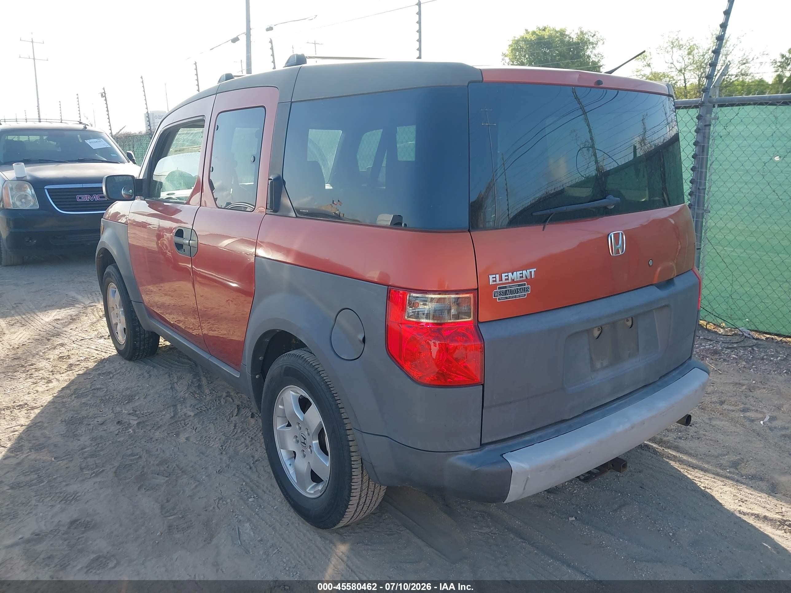 2004 Honda Element Ex Orange vin: 5J6YH28694L017796