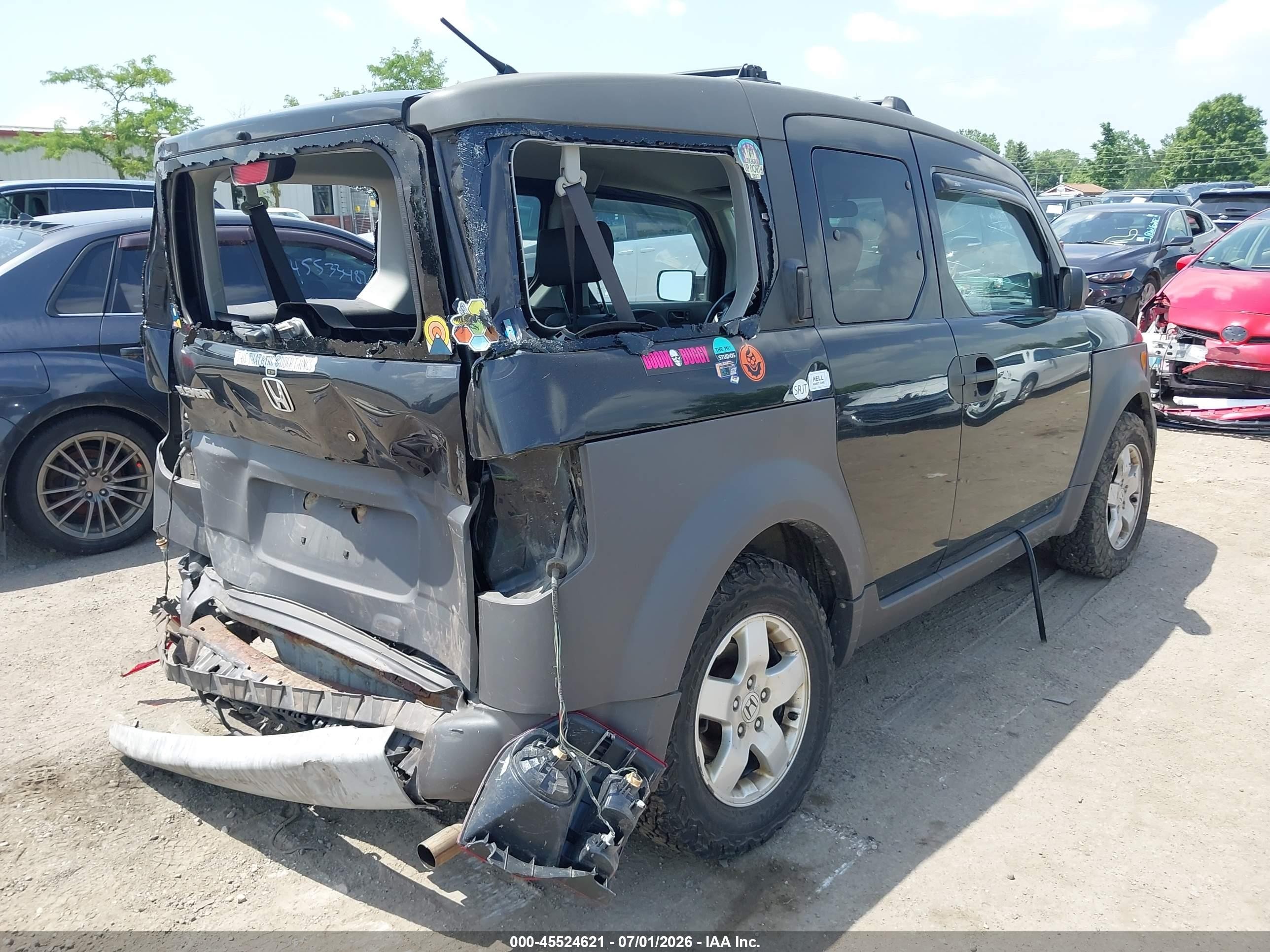 2004 Honda Element Ex Black vin: 5J6YH28694L027504