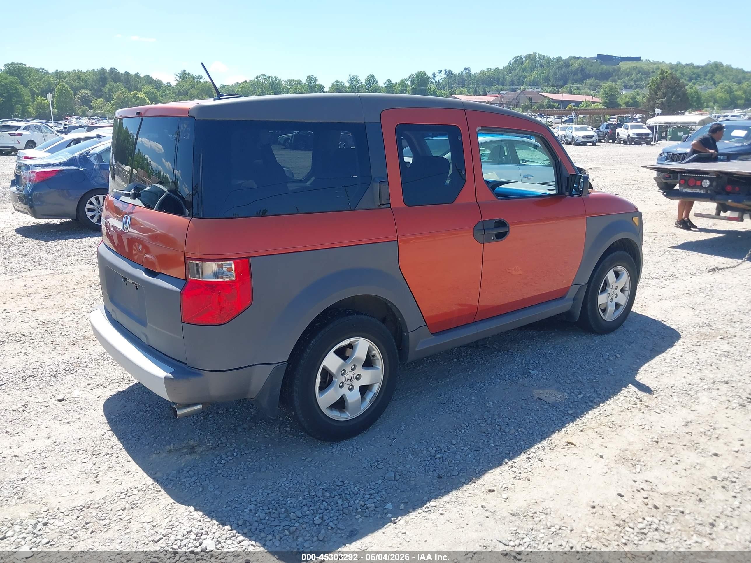 2005 Honda Element Ex Orange vin: 5J6YH28695L017590