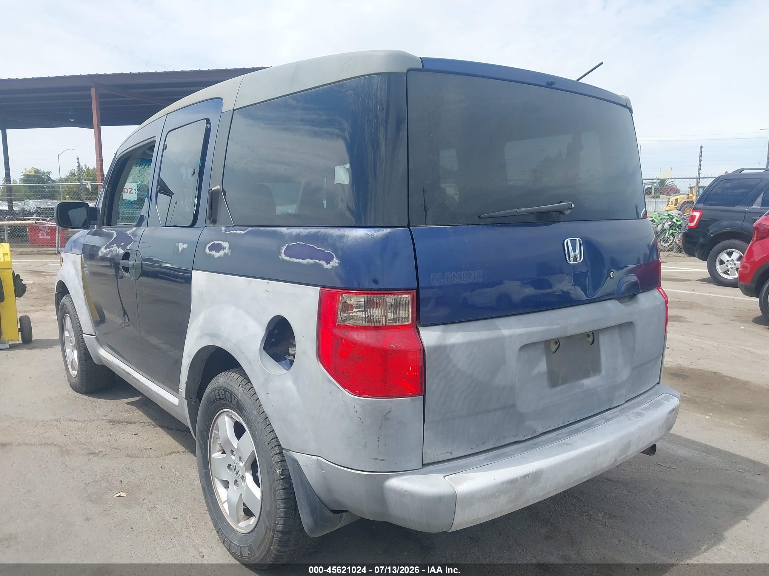 2003 Honda Element Ex Blue vin: 5J6YH286X3L050546