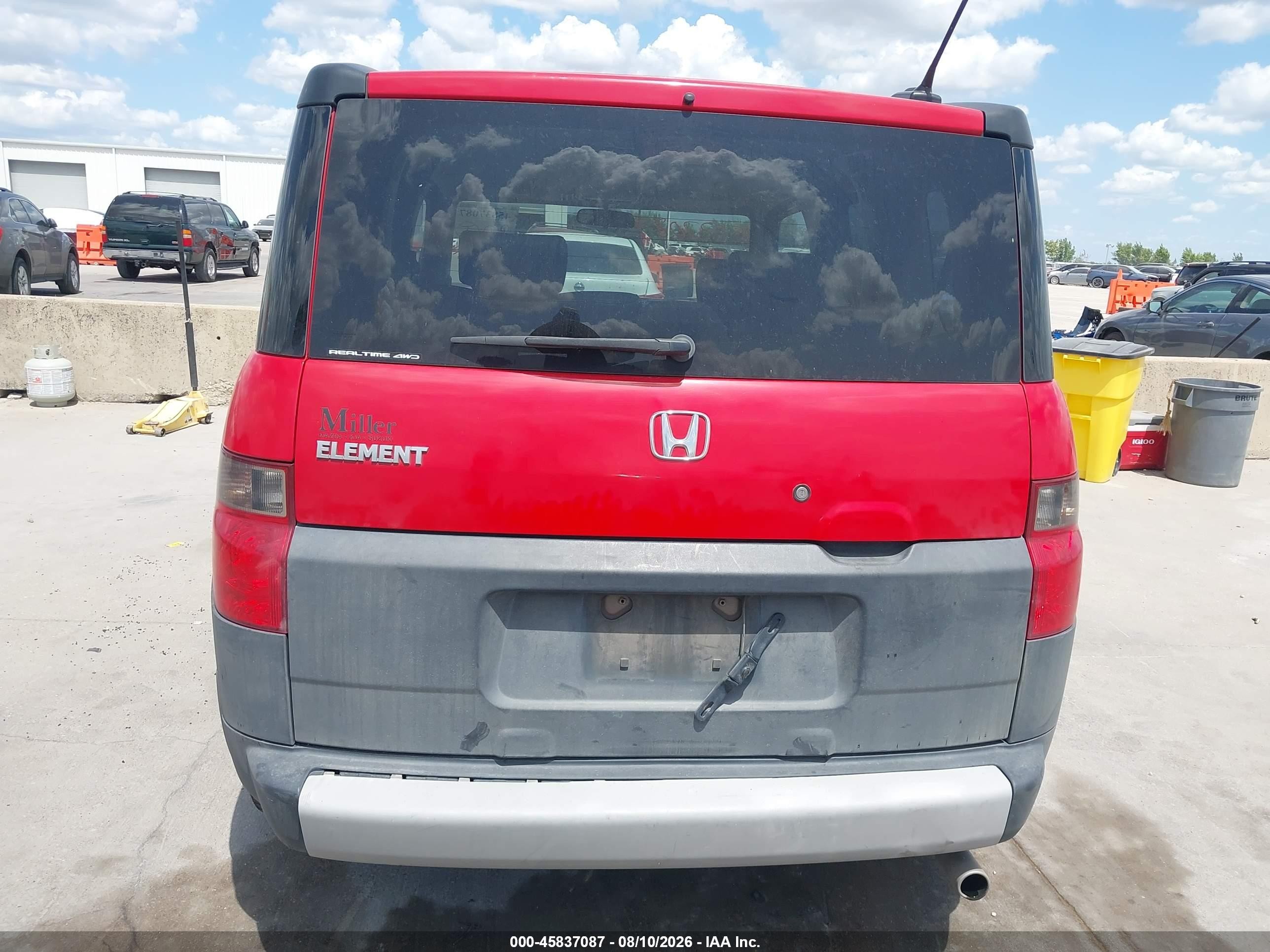 2005 Honda Element Ex Red vin: 5J6YH286X5L020742