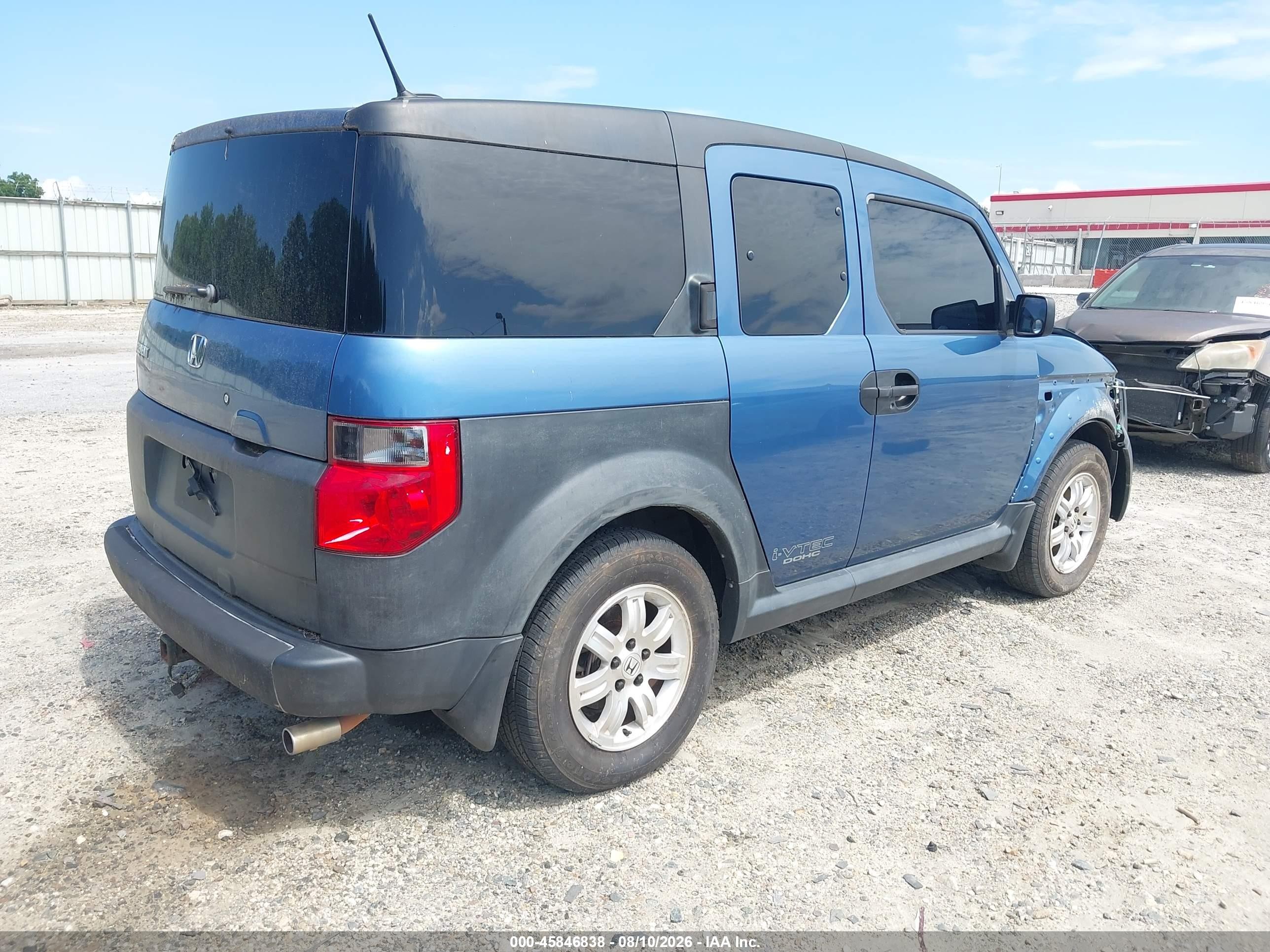 2006 Honda Element Ex Blue vin: 5J6YH286X6L004848