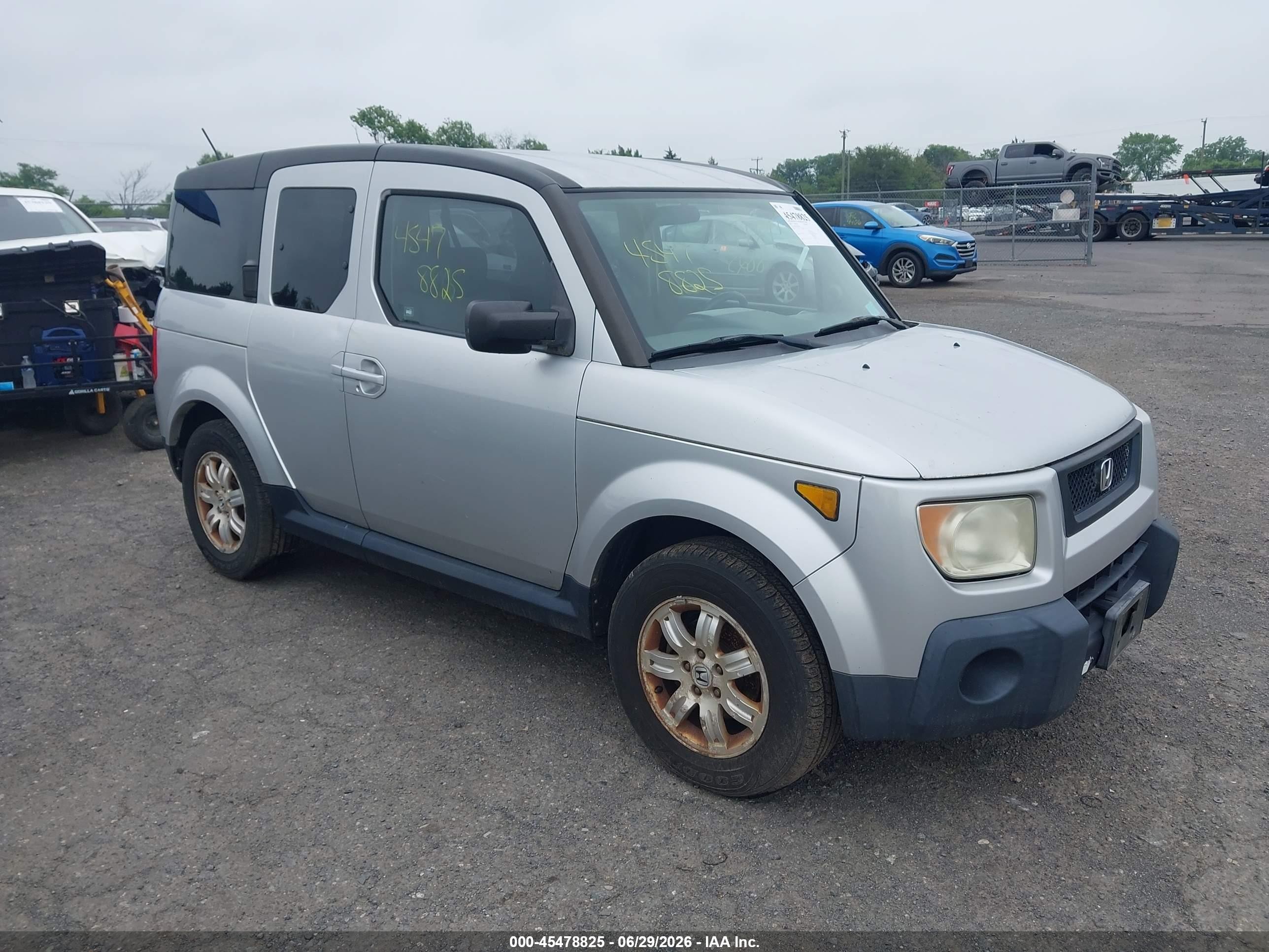2006 Honda Element Ex-p Silver vin: 5J6YH28706L004396