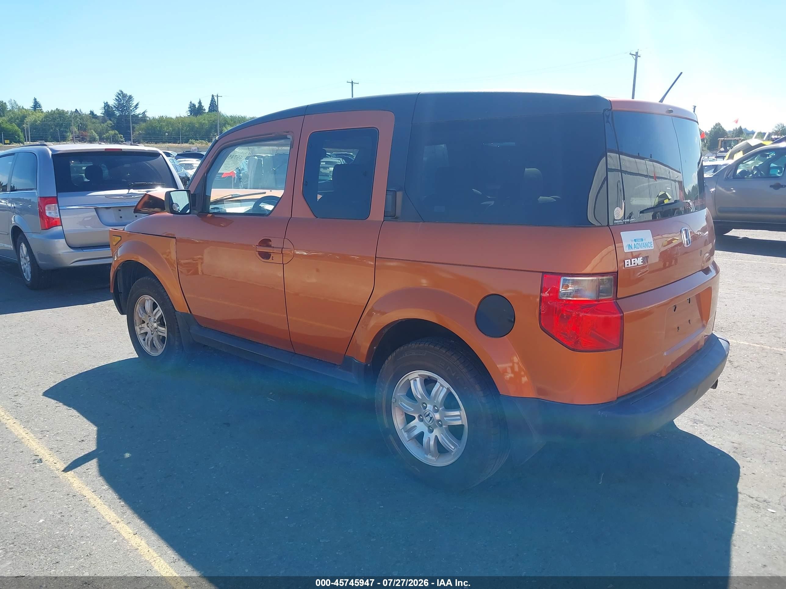 2007 Honda Element Ex Orange vin: 5J6YH28707L004528
