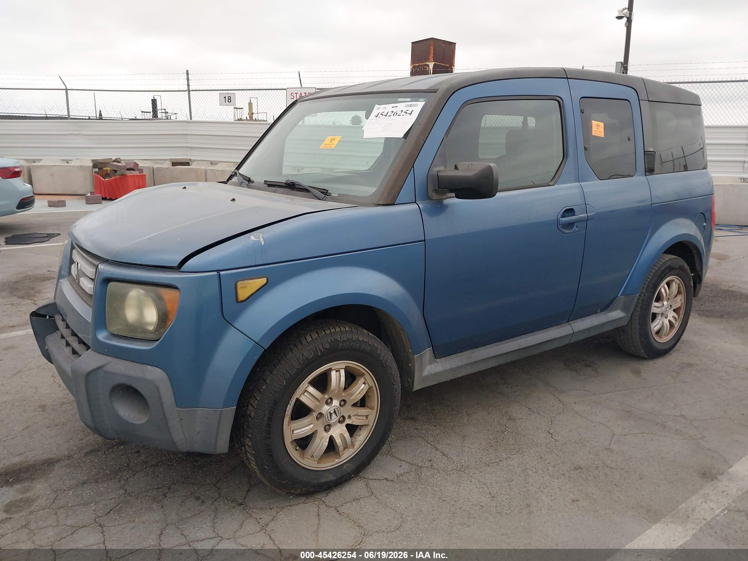 2007 Honda Element Ex Blue vin: 5J6YH28707L009891