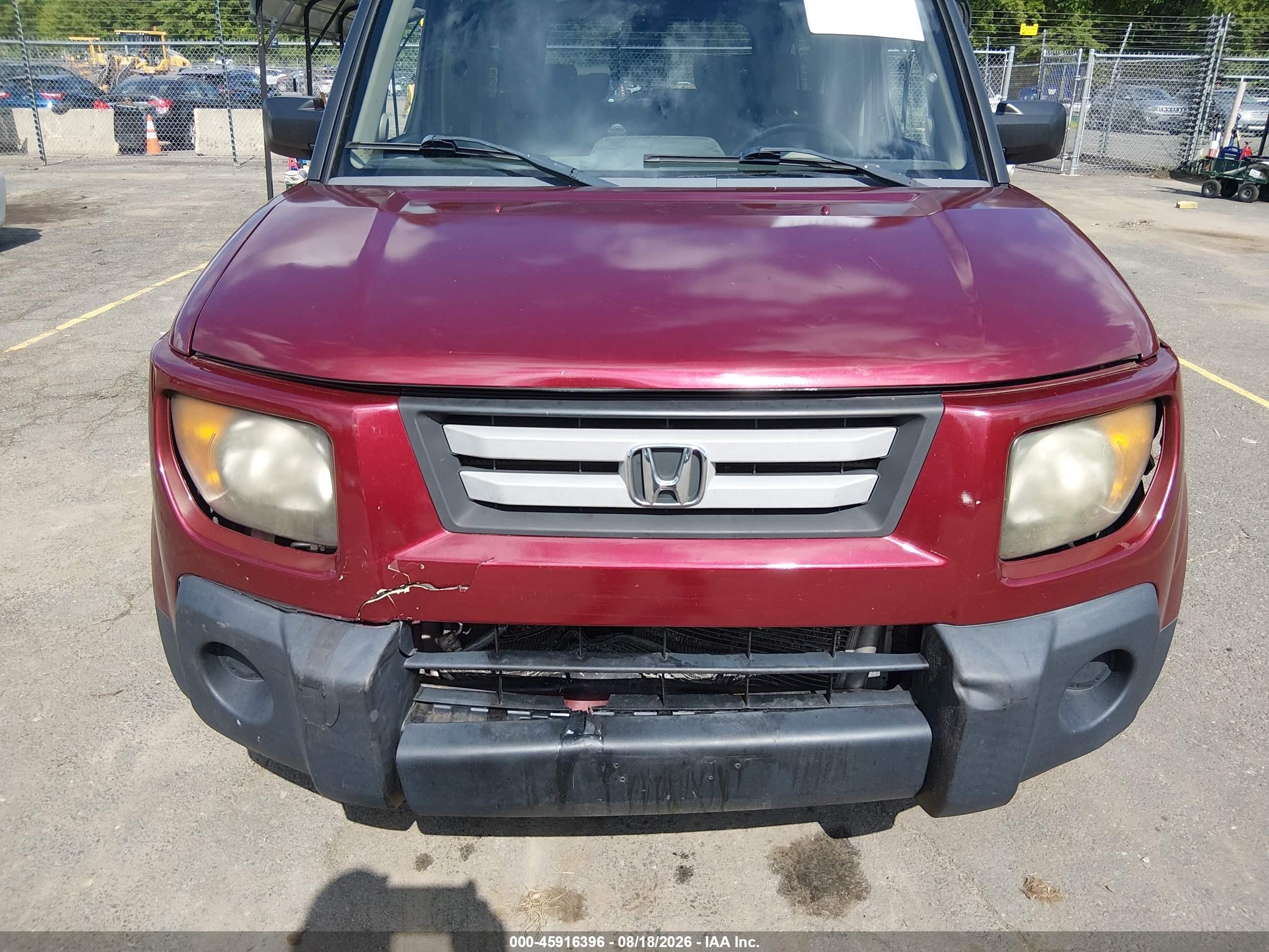 2008 Honda Element Ex Burgundy vin: 5J6YH28708L005342