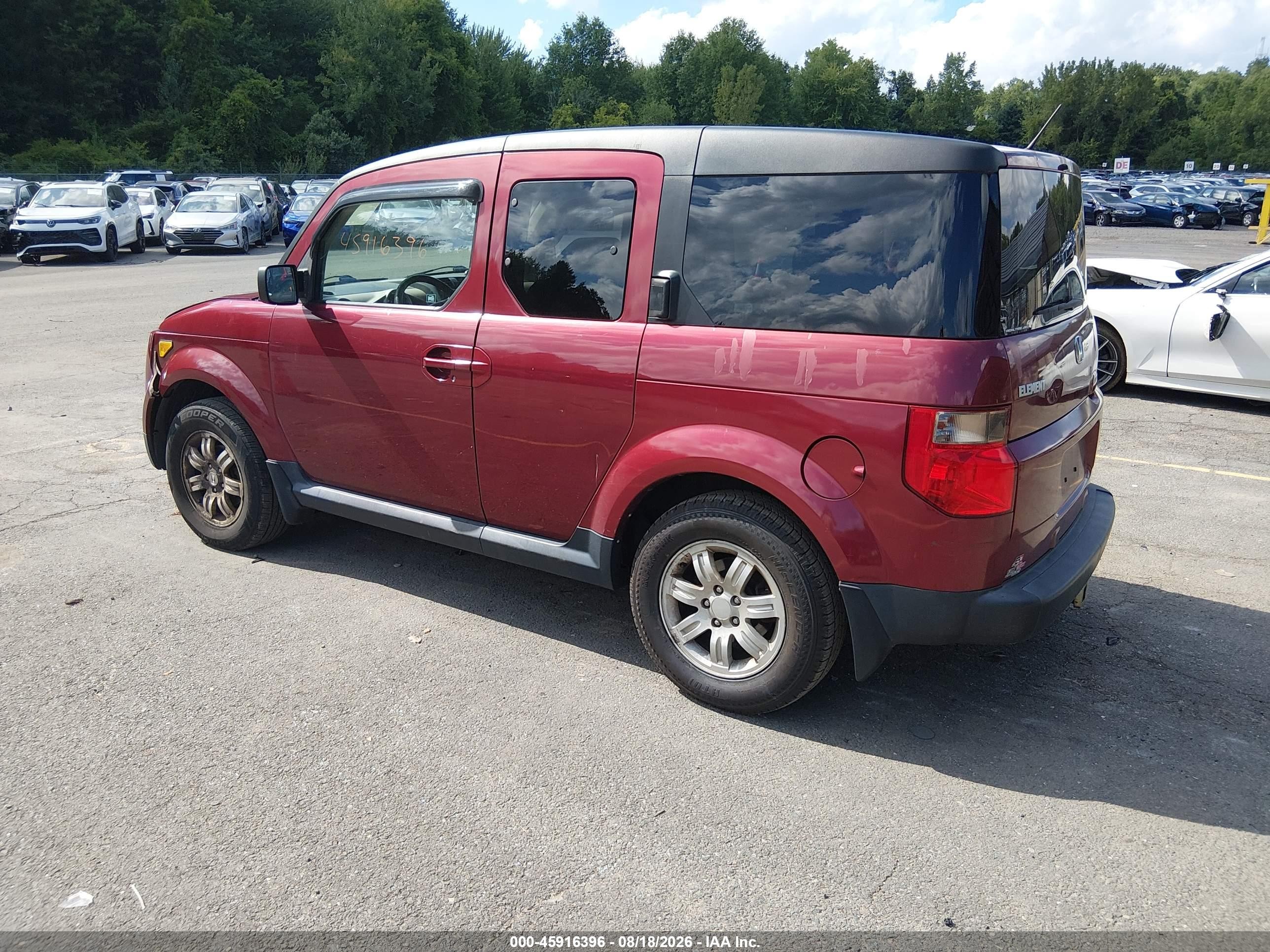 2008 Honda Element Ex Burgundy vin: 5J6YH28708L005342