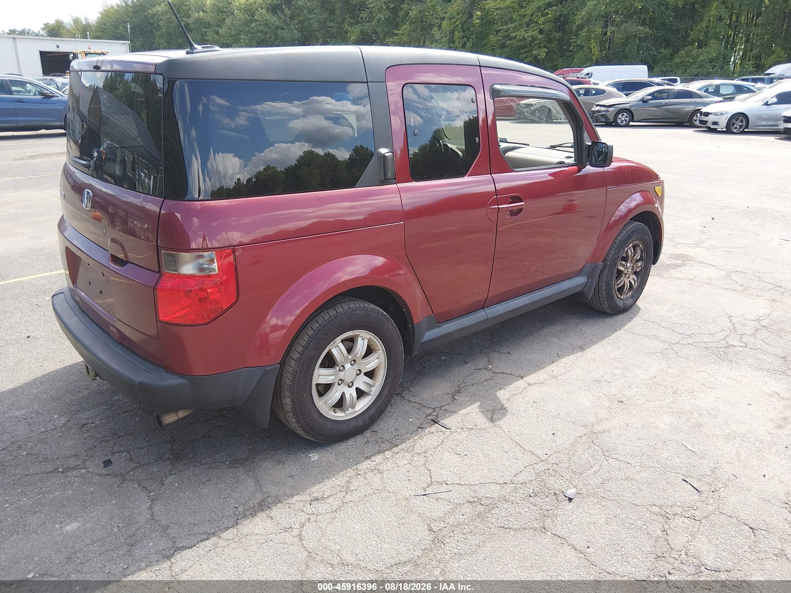 2008 Honda Element Ex Burgundy vin: 5J6YH28708L005342