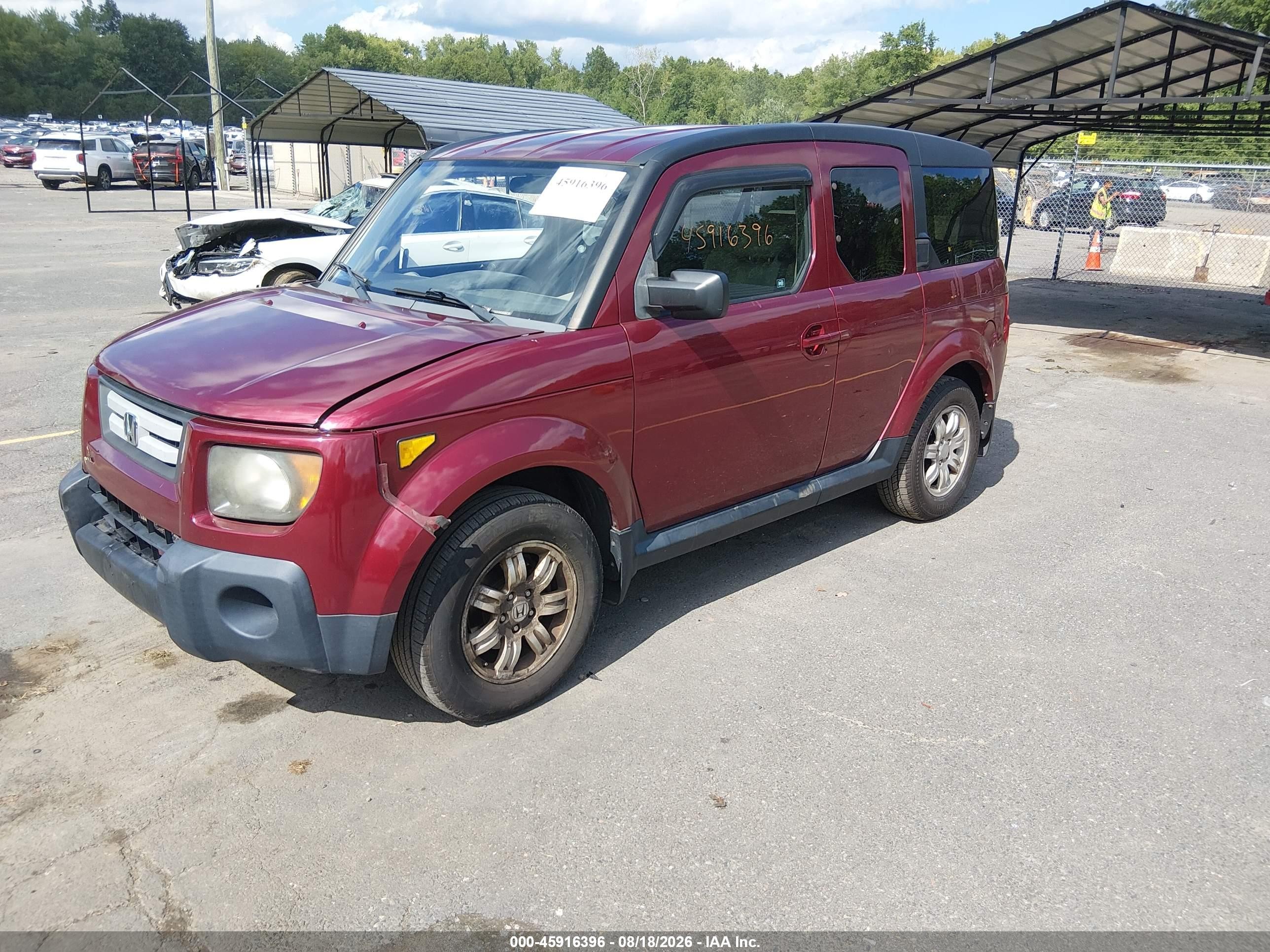 2008 Honda Element Ex Burgundy vin: 5J6YH28708L005342