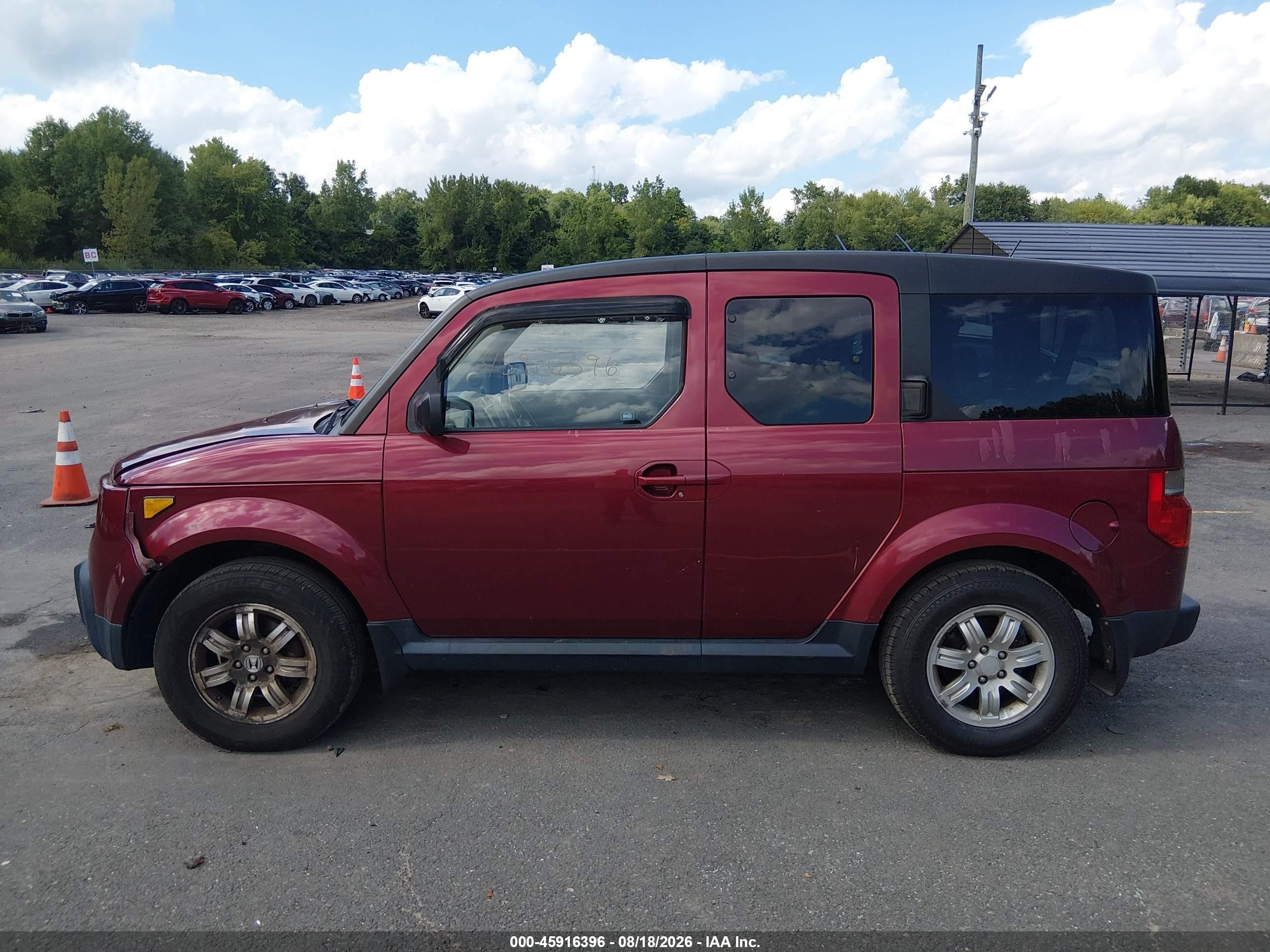 2008 Honda Element Ex Burgundy vin: 5J6YH28708L005342