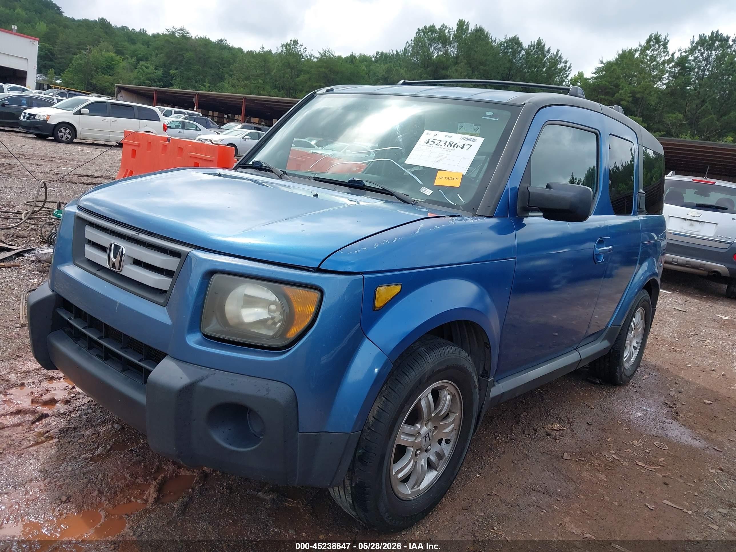 2008 Honda Element Ex Blue vin: 5J6YH28708L015708