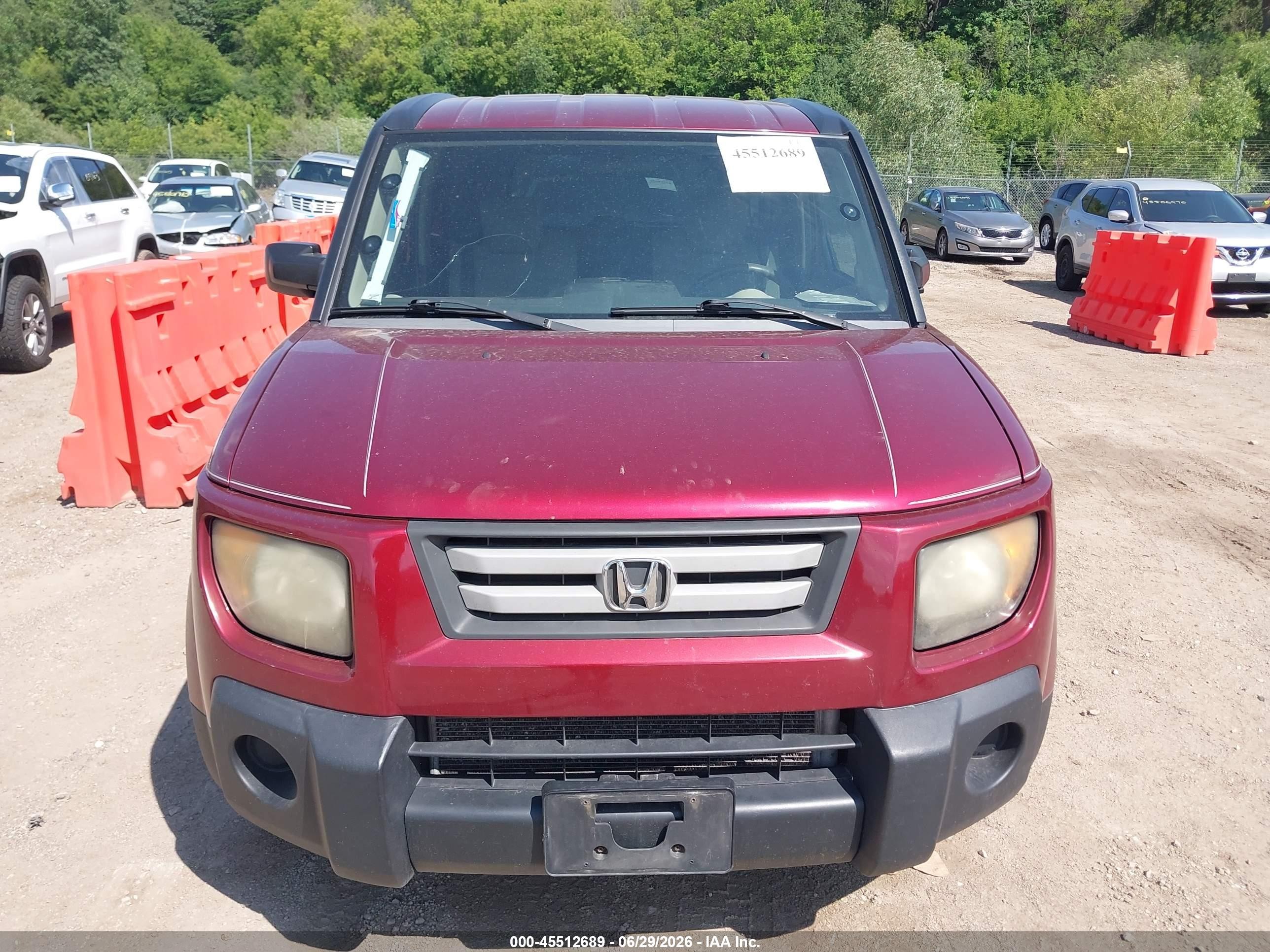 2008 Honda Element Ex Red vin: 5J6YH28708L018303