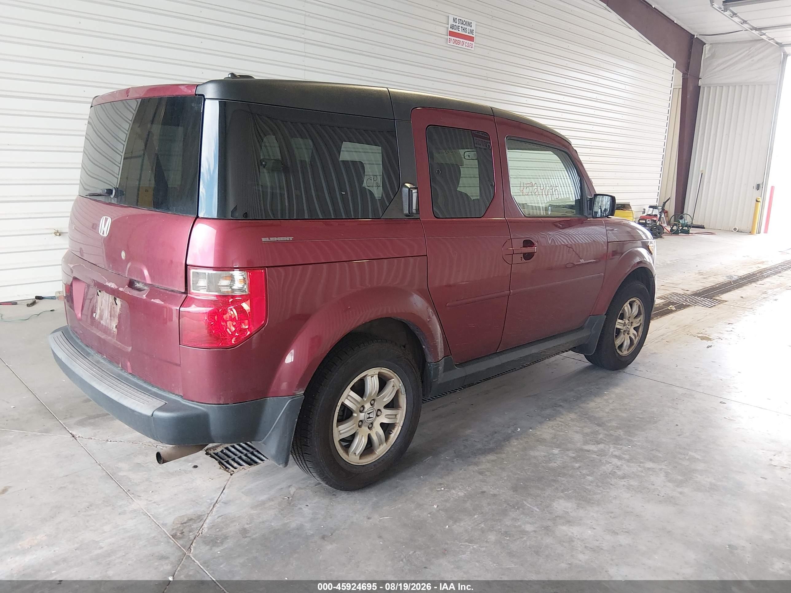 2008 Honda Element Ex Red vin: 5J6YH28708L020147