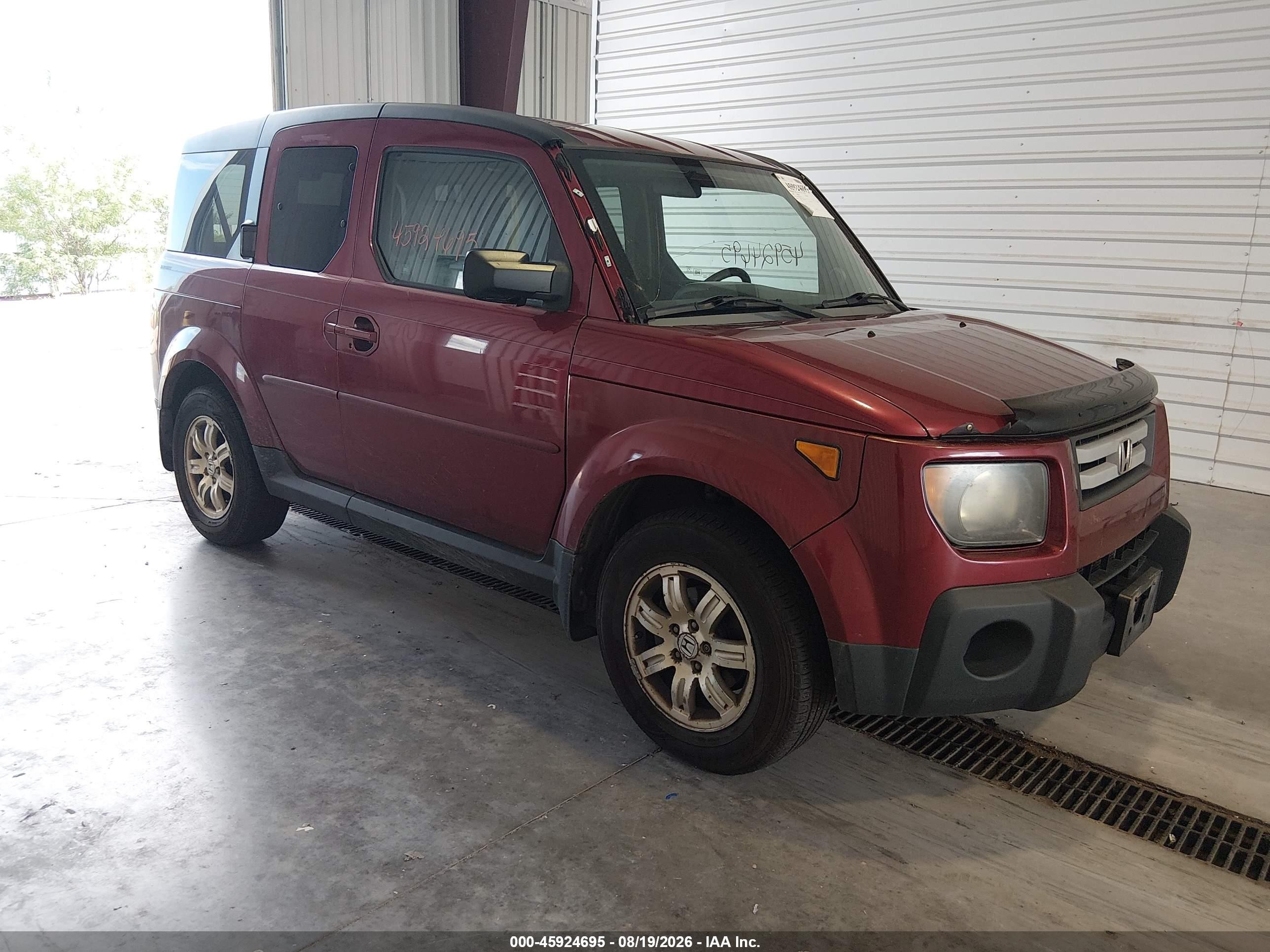 2008 Honda Element Ex Red vin: 5J6YH28708L020147