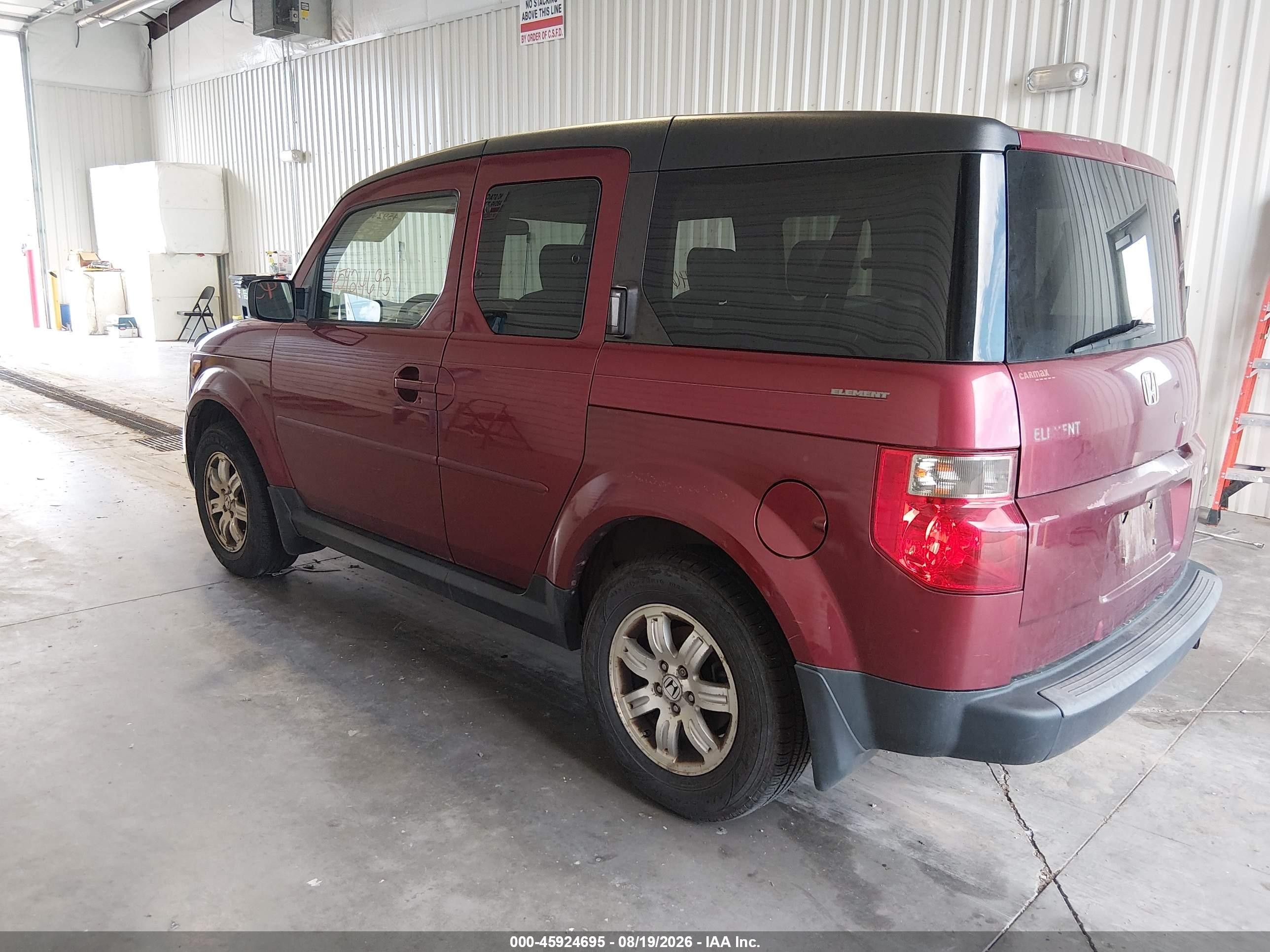 2008 Honda Element Ex Red vin: 5J6YH28708L020147