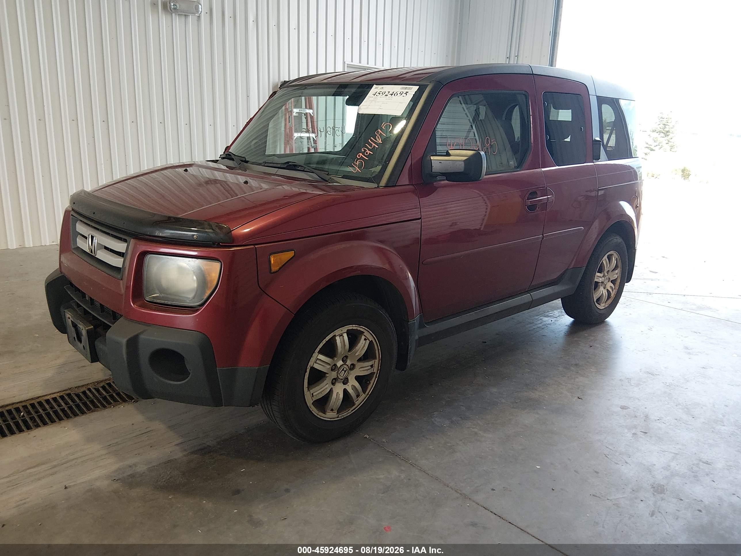 2008 Honda Element Ex Red vin: 5J6YH28708L020147