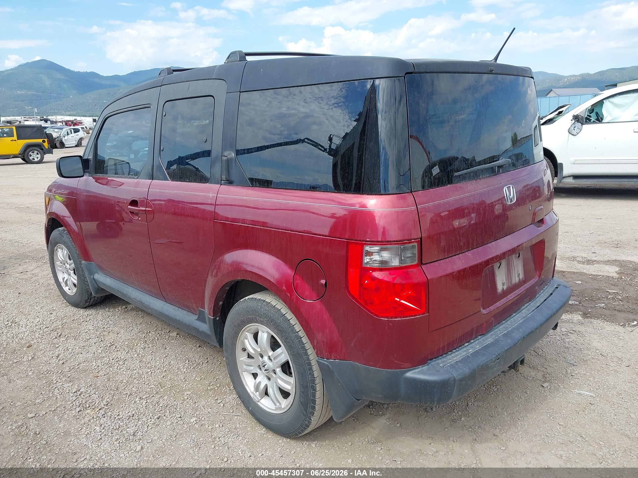 2007 Honda Element Ex Red vin: 5J6YH28717L005686