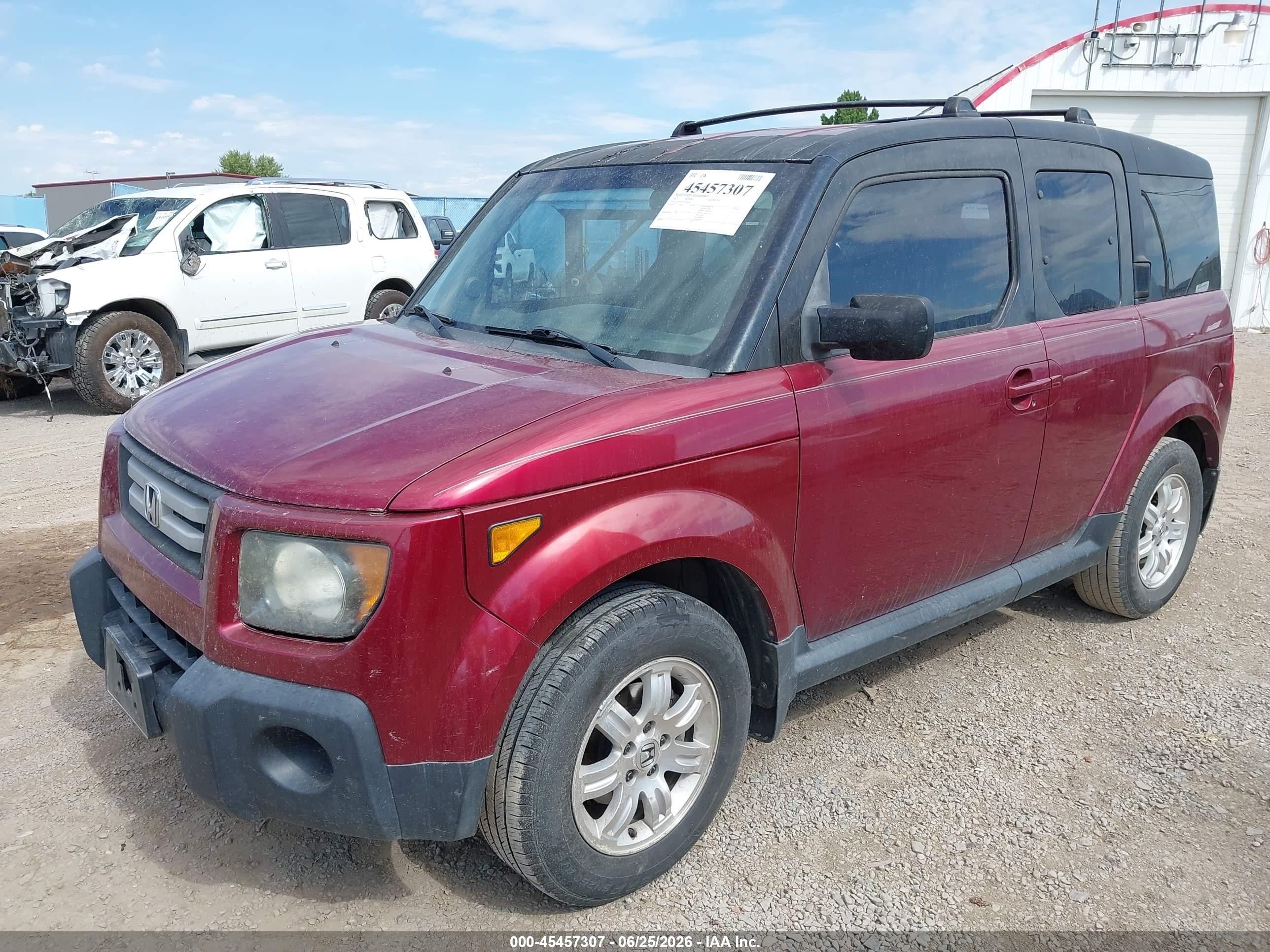 2007 Honda Element Ex Red vin: 5J6YH28717L005686