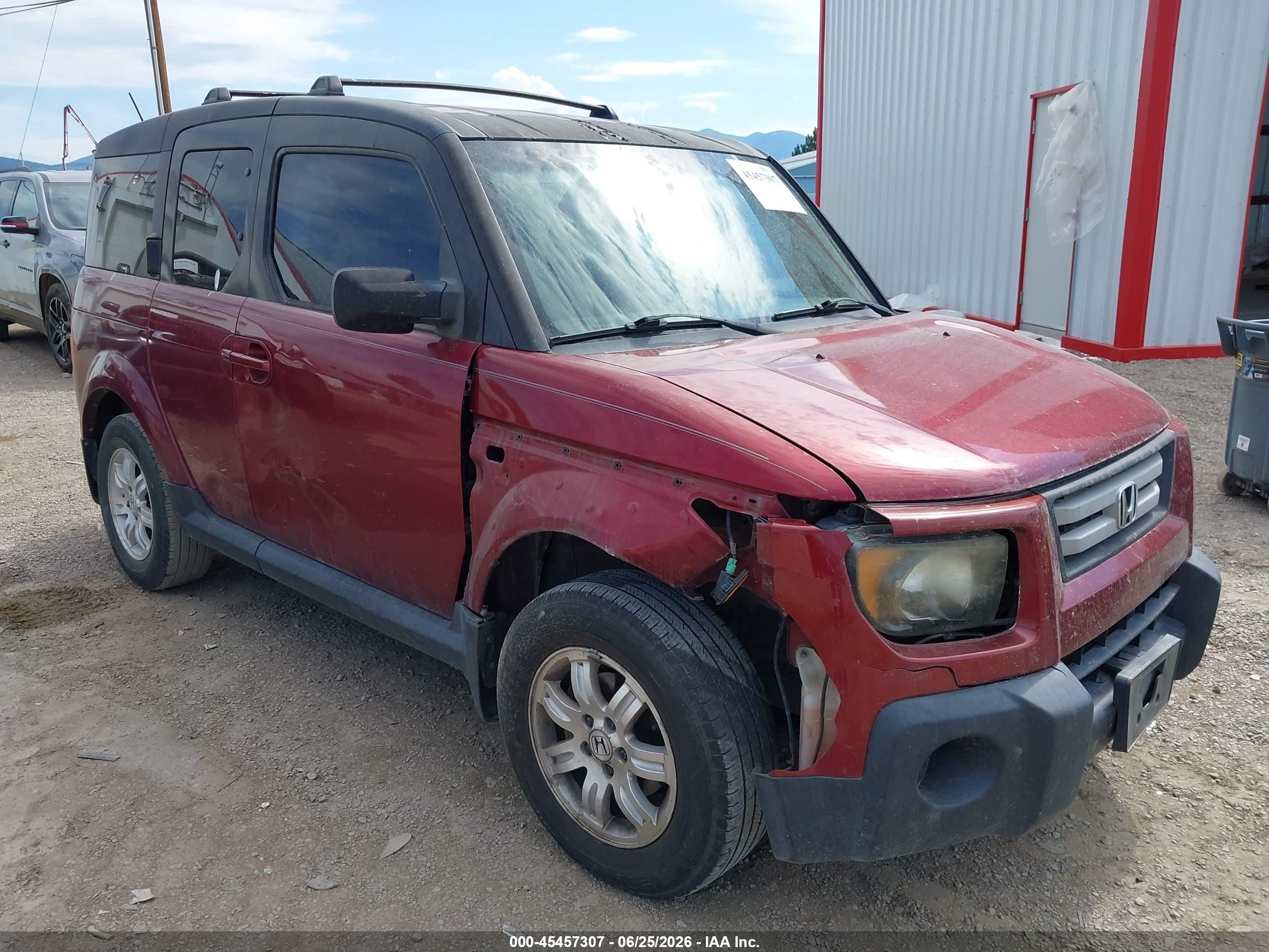 2007 Honda Element Ex Red vin: 5J6YH28717L005686