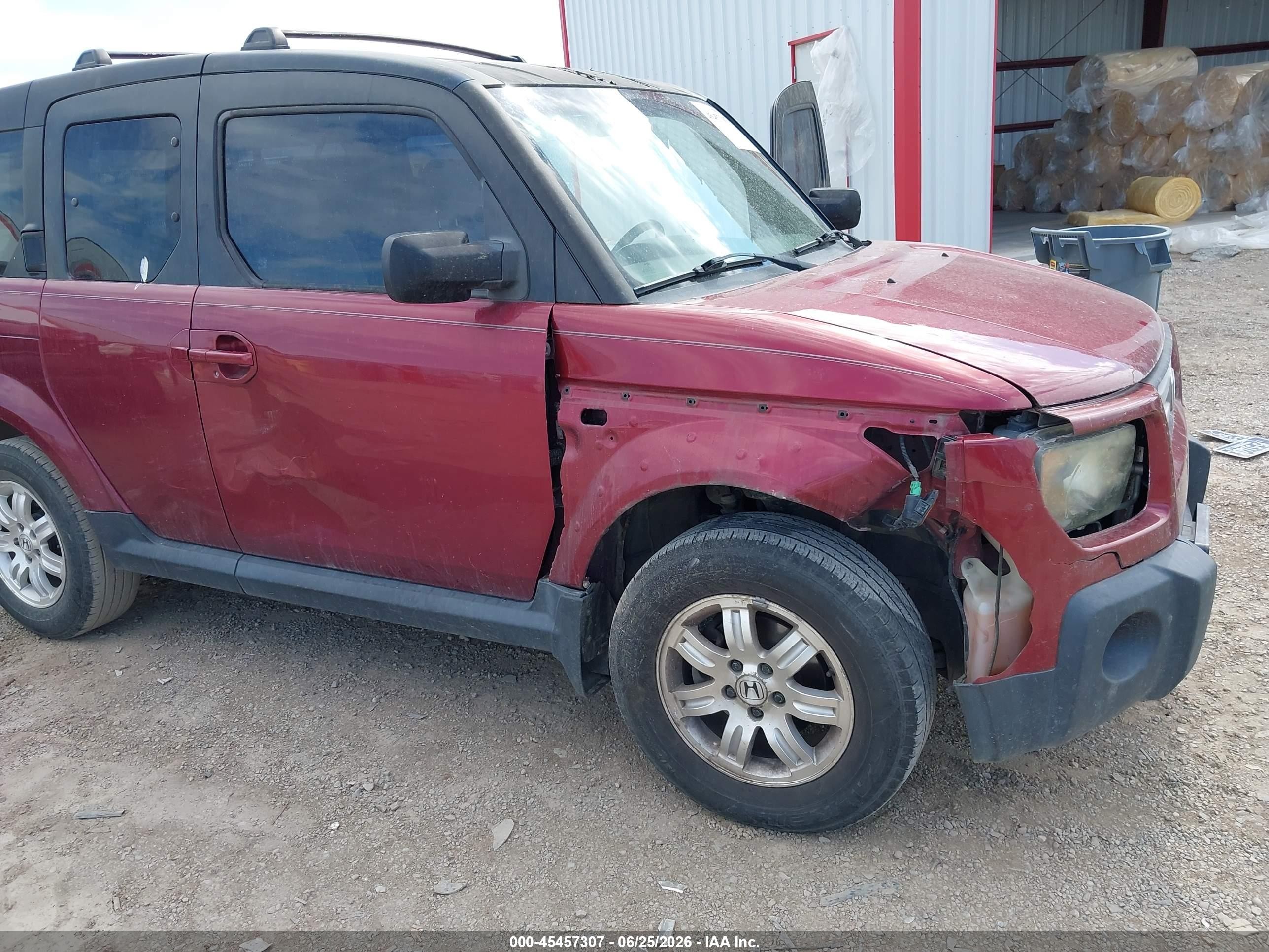 2007 Honda Element Ex Red vin: 5J6YH28717L005686
