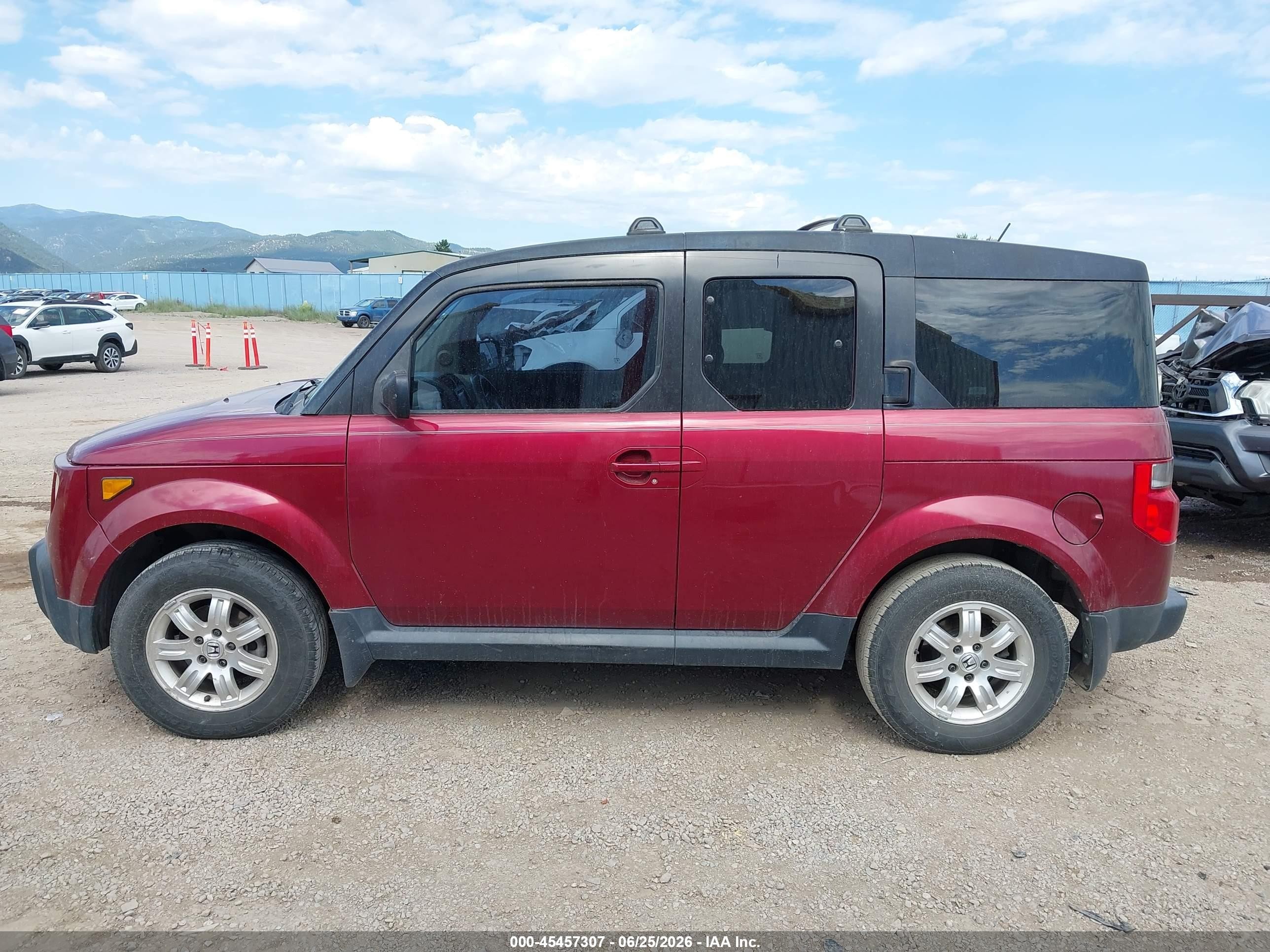 2007 Honda Element Ex Red vin: 5J6YH28717L005686
