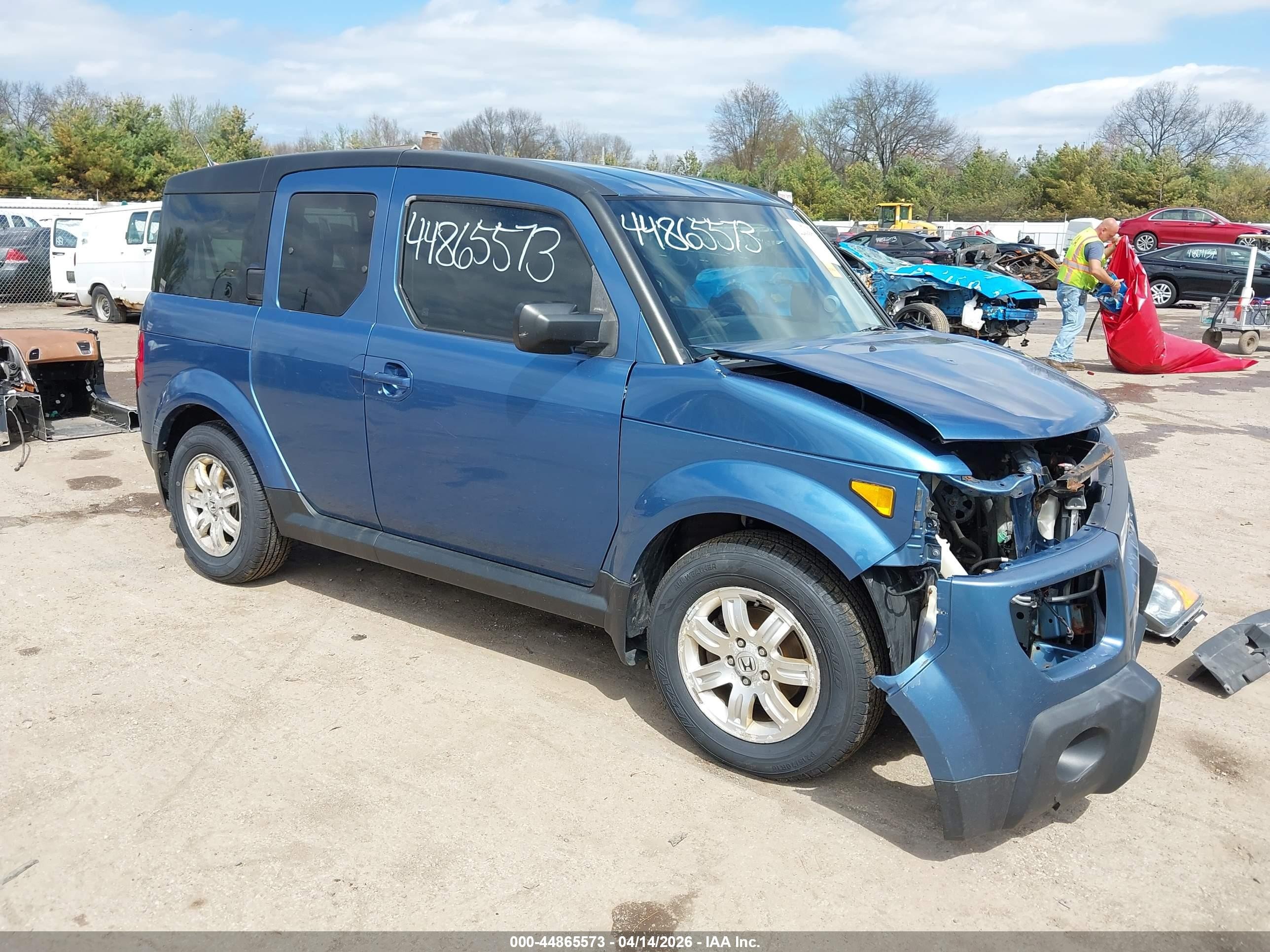 2007 Honda Element Ex Blue vin: 5J6YH28717L015697