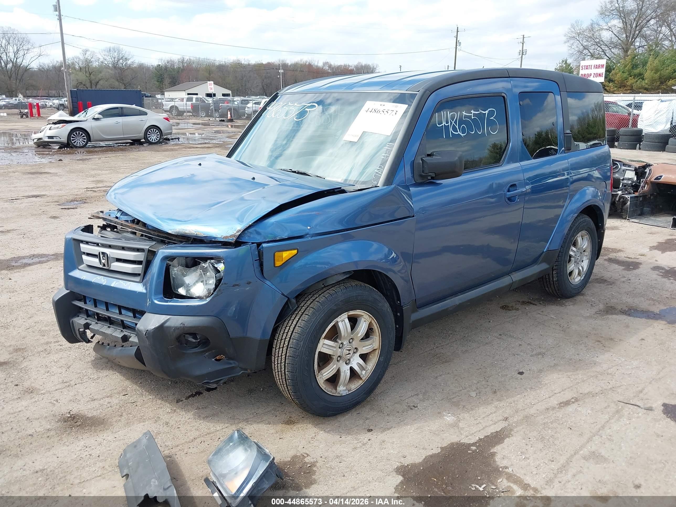 2007 Honda Element Ex Blue vin: 5J6YH28717L015697