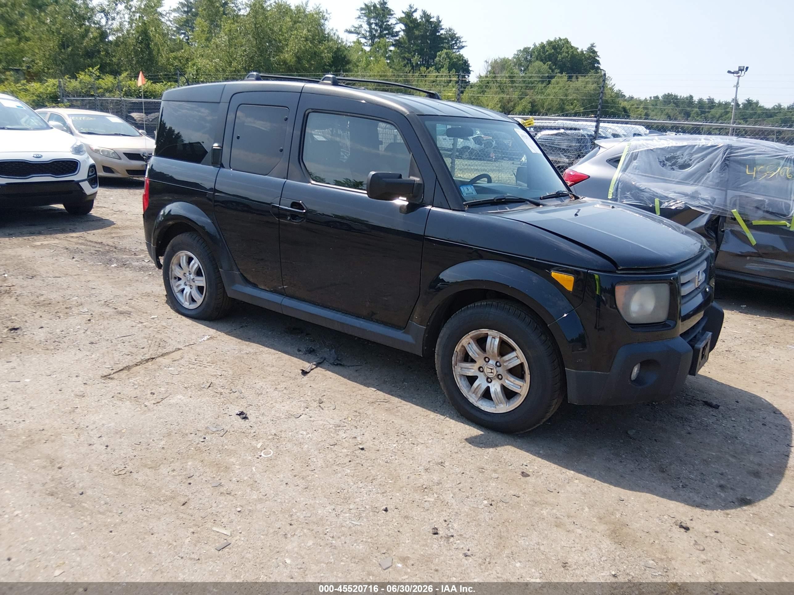 2008 Honda Element Ex Black vin: 5J6YH28718L013868