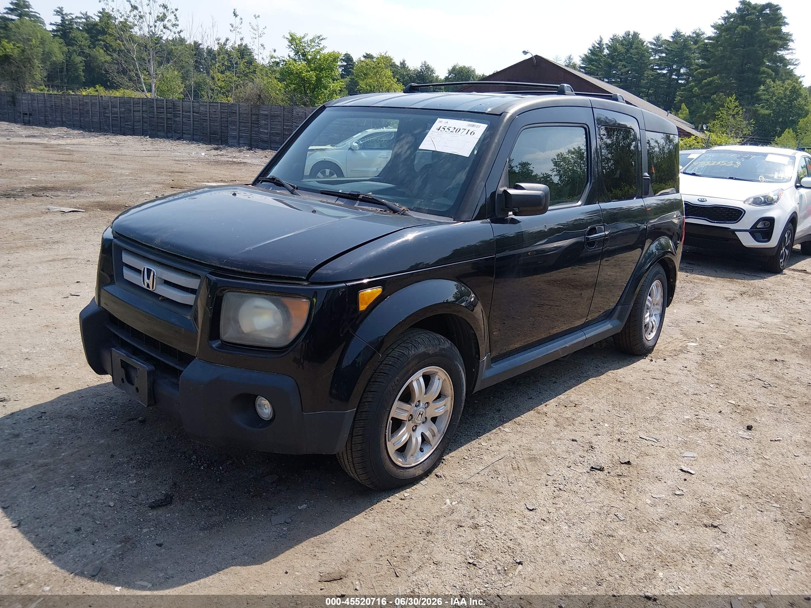 2008 Honda Element Ex Black vin: 5J6YH28718L013868