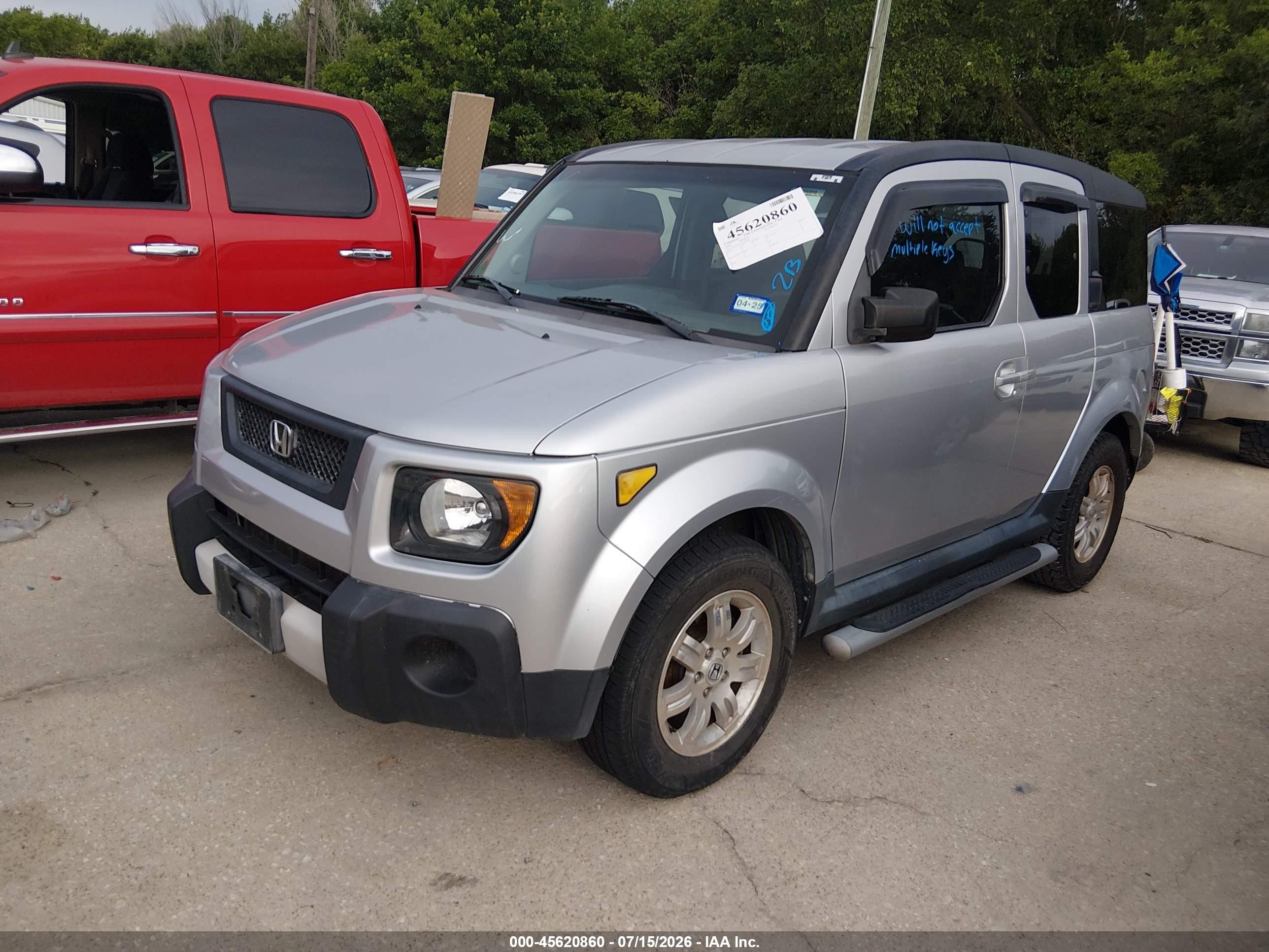2006 Honda Element Ex-p Silver vin: 5J6YH28726L000348