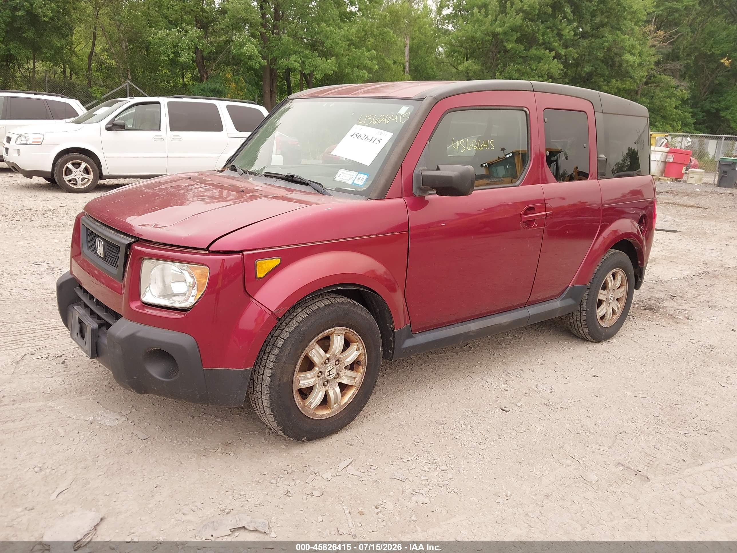 2006 Honda Element Ex-p Red vin: 5J6YH28726L018445