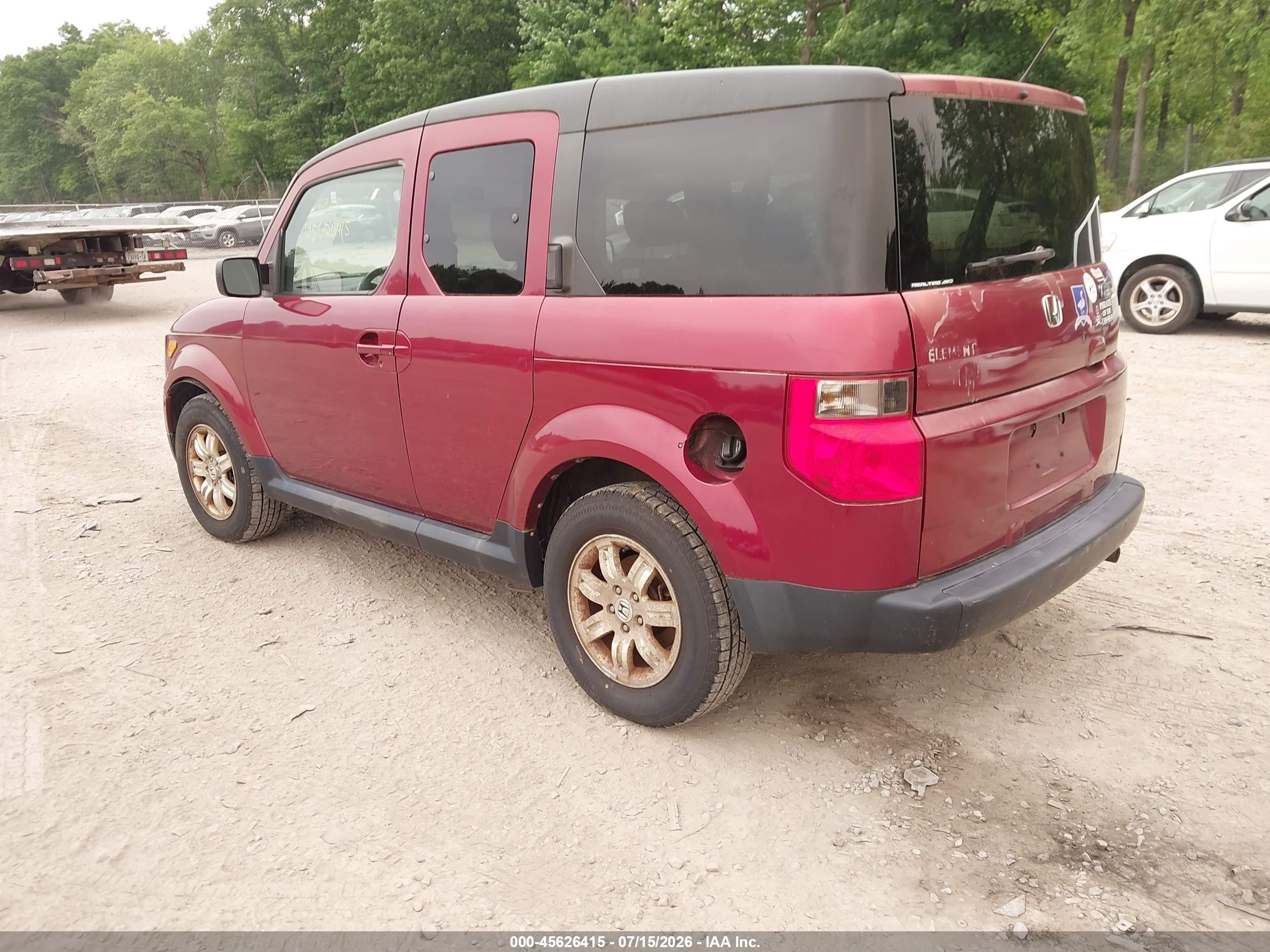 2006 Honda Element Ex-p Red vin: 5J6YH28726L018445