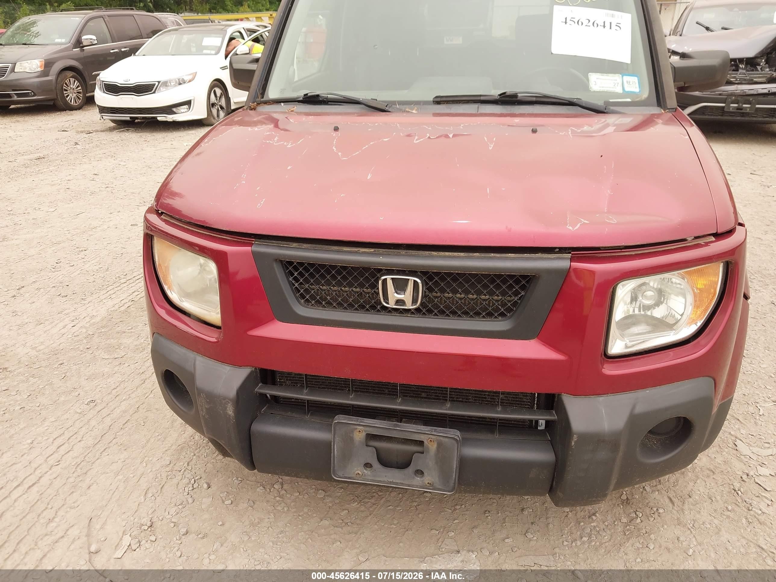 2006 Honda Element Ex-p Red vin: 5J6YH28726L018445