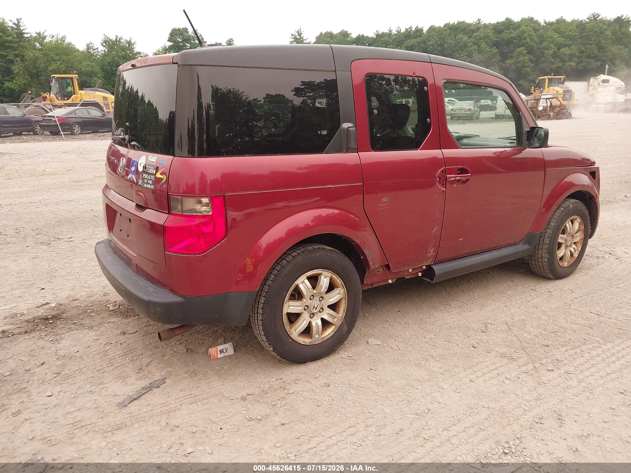 2006 Honda Element Ex-p Red vin: 5J6YH28726L018445