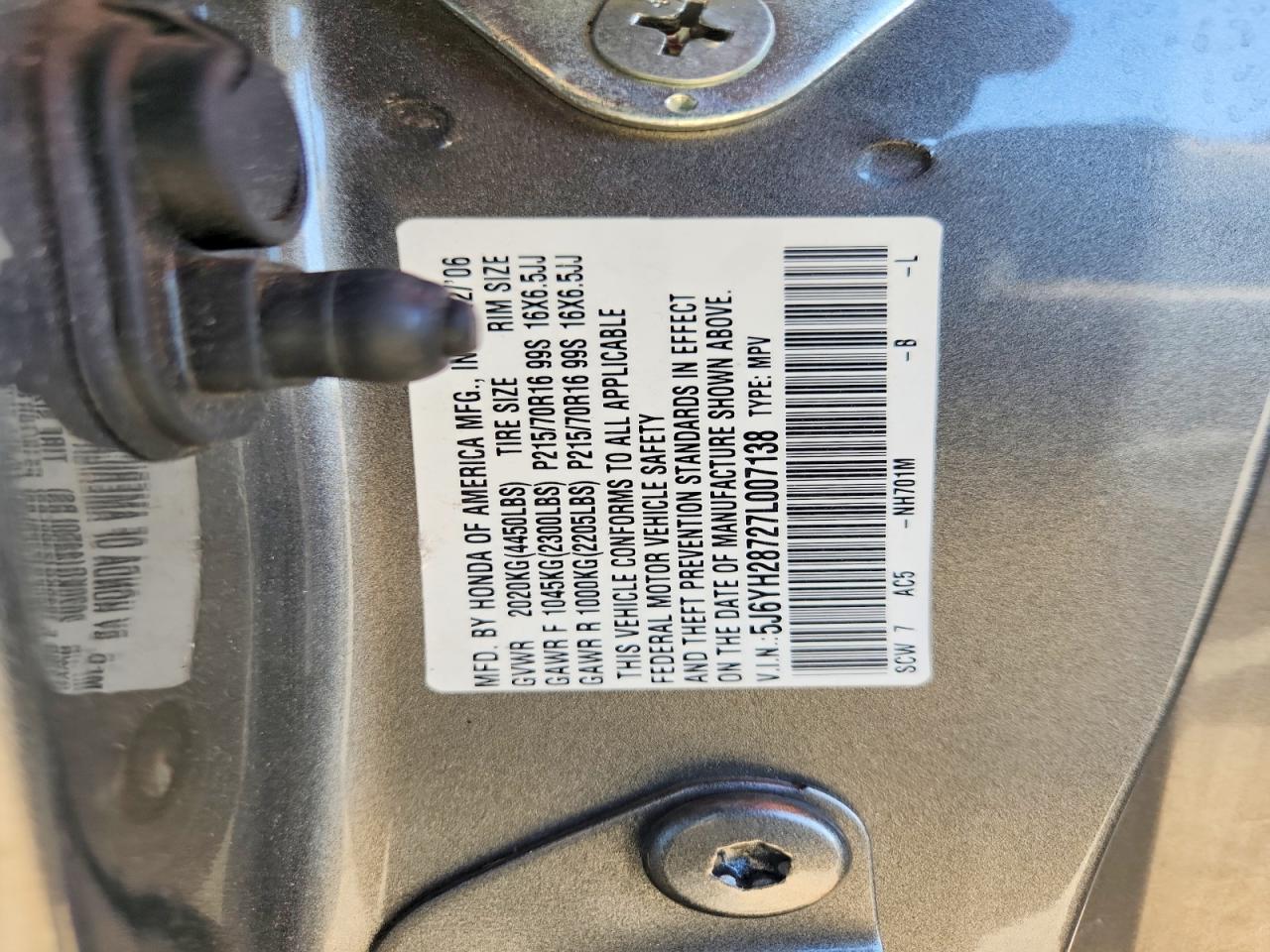 2007 Honda Element Ex Gray vin: 5J6YH28727L007138