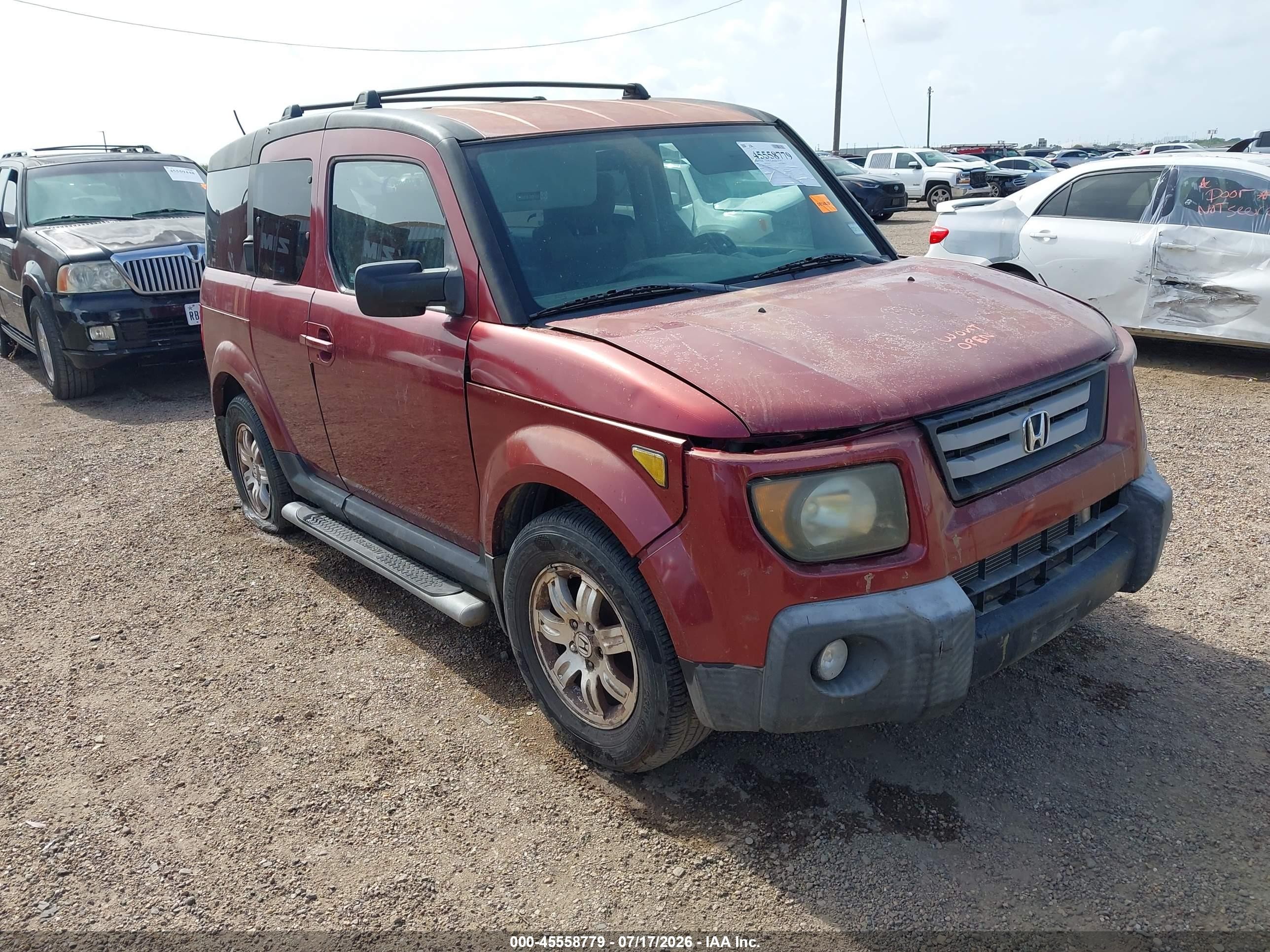 2008 Honda Element Ex Maroon vin: 5J6YH28728L010915