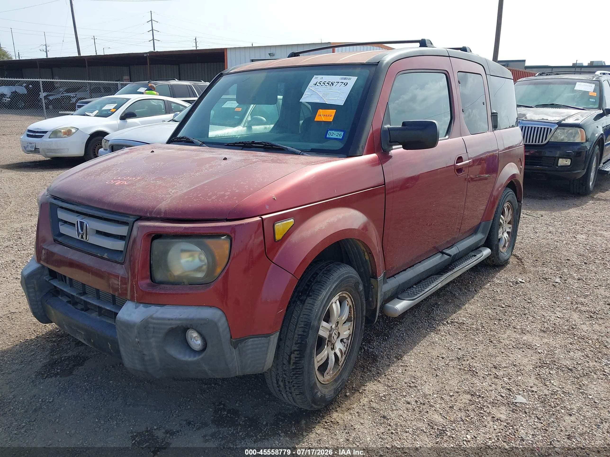 2008 Honda Element Ex Maroon vin: 5J6YH28728L010915