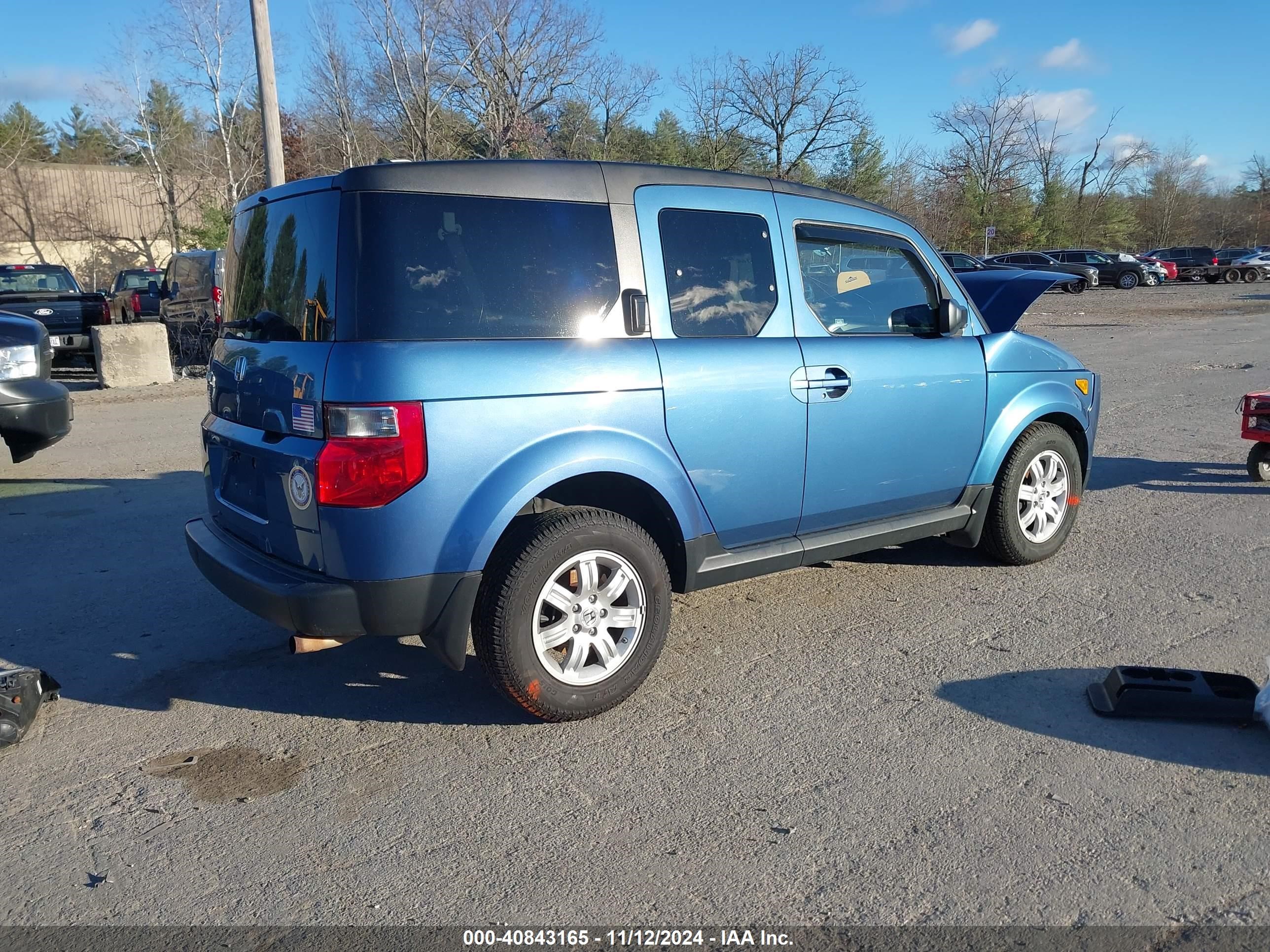 2007 Honda Element Ex Blue vin: 5J6YH28737L000117