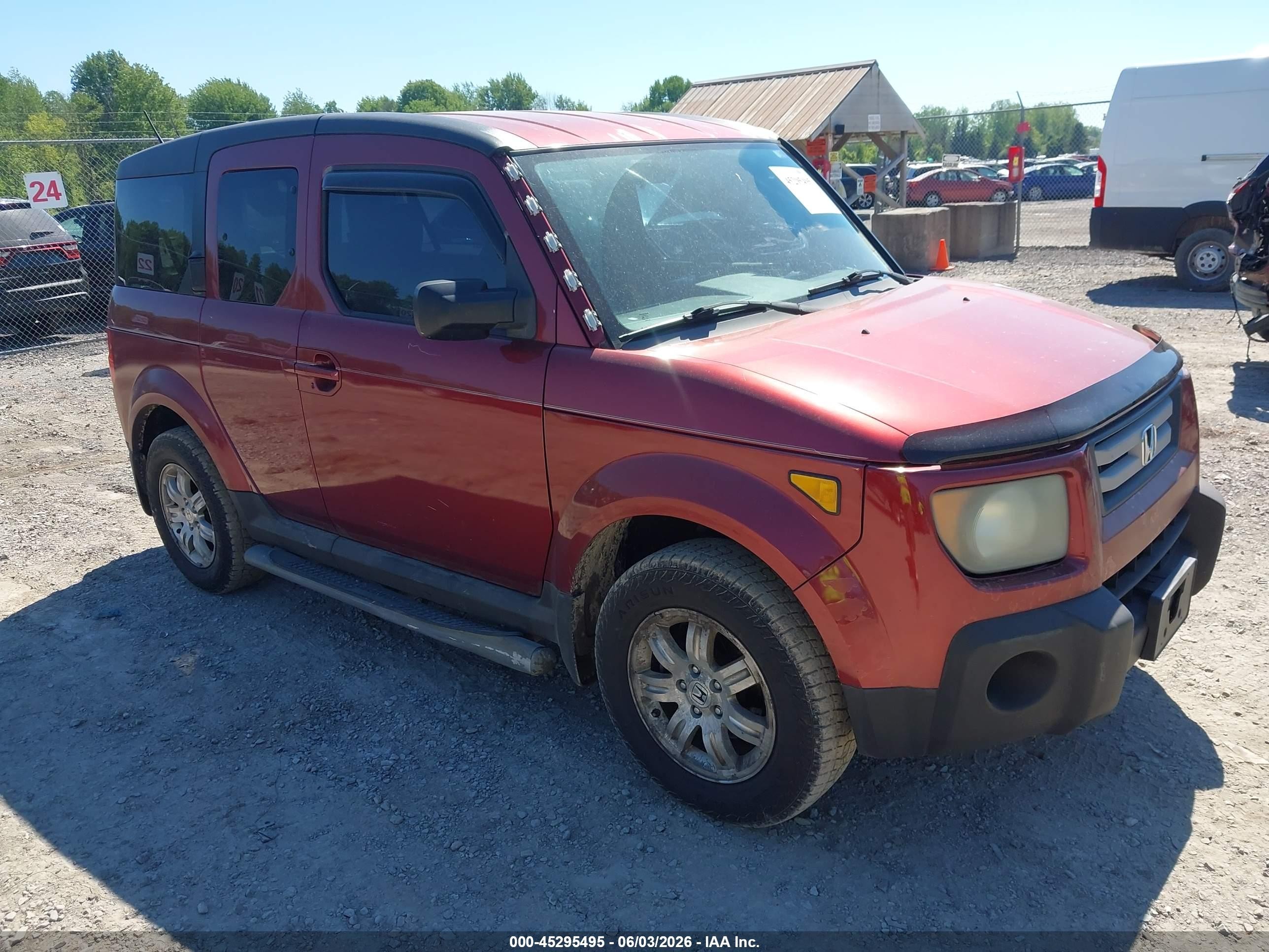 2007 Honda Element Ex Red vin: 5J6YH28737L008105