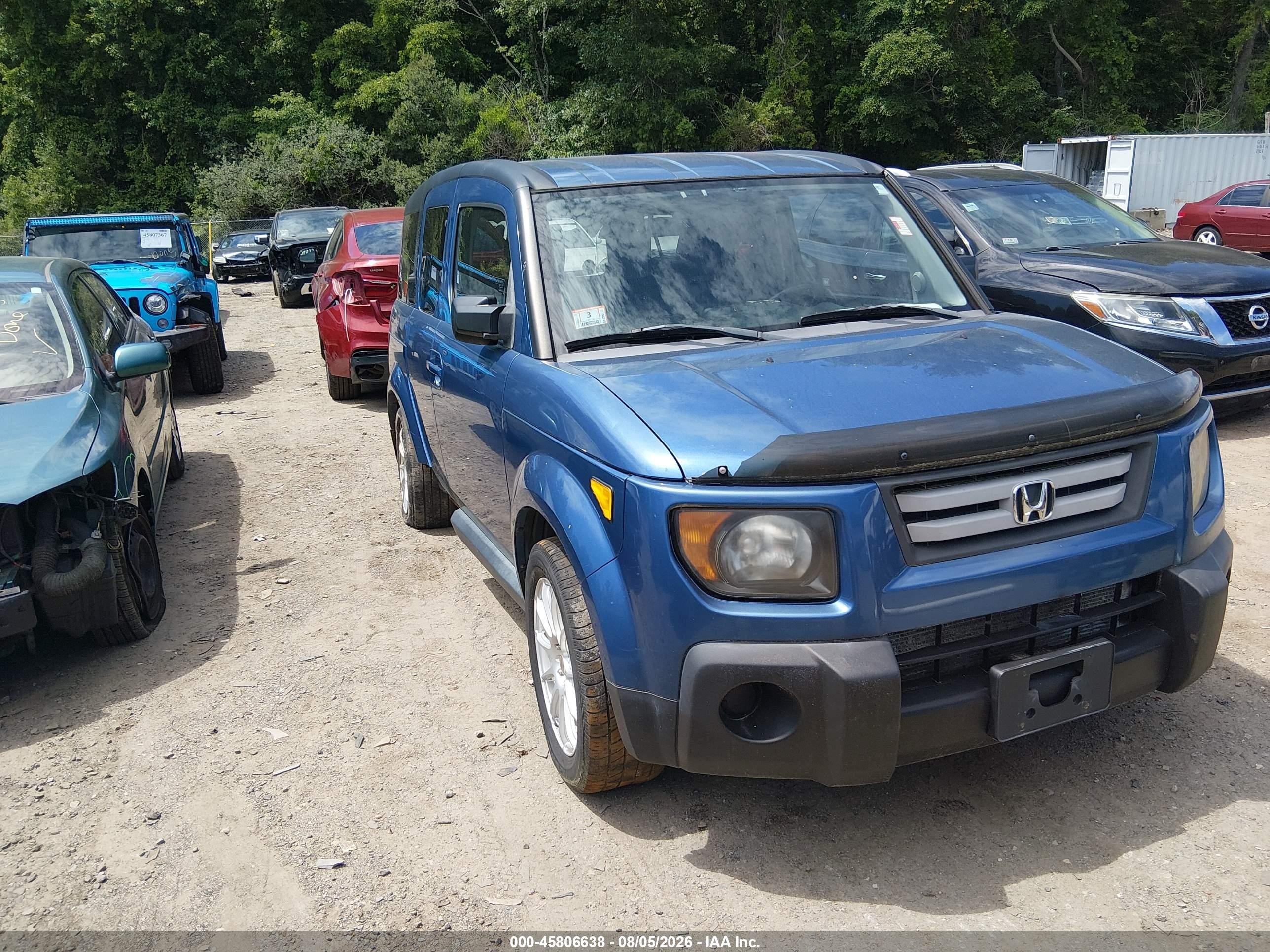 2008 Honda Element Ex Синий vin: 5J6YH28738L005688