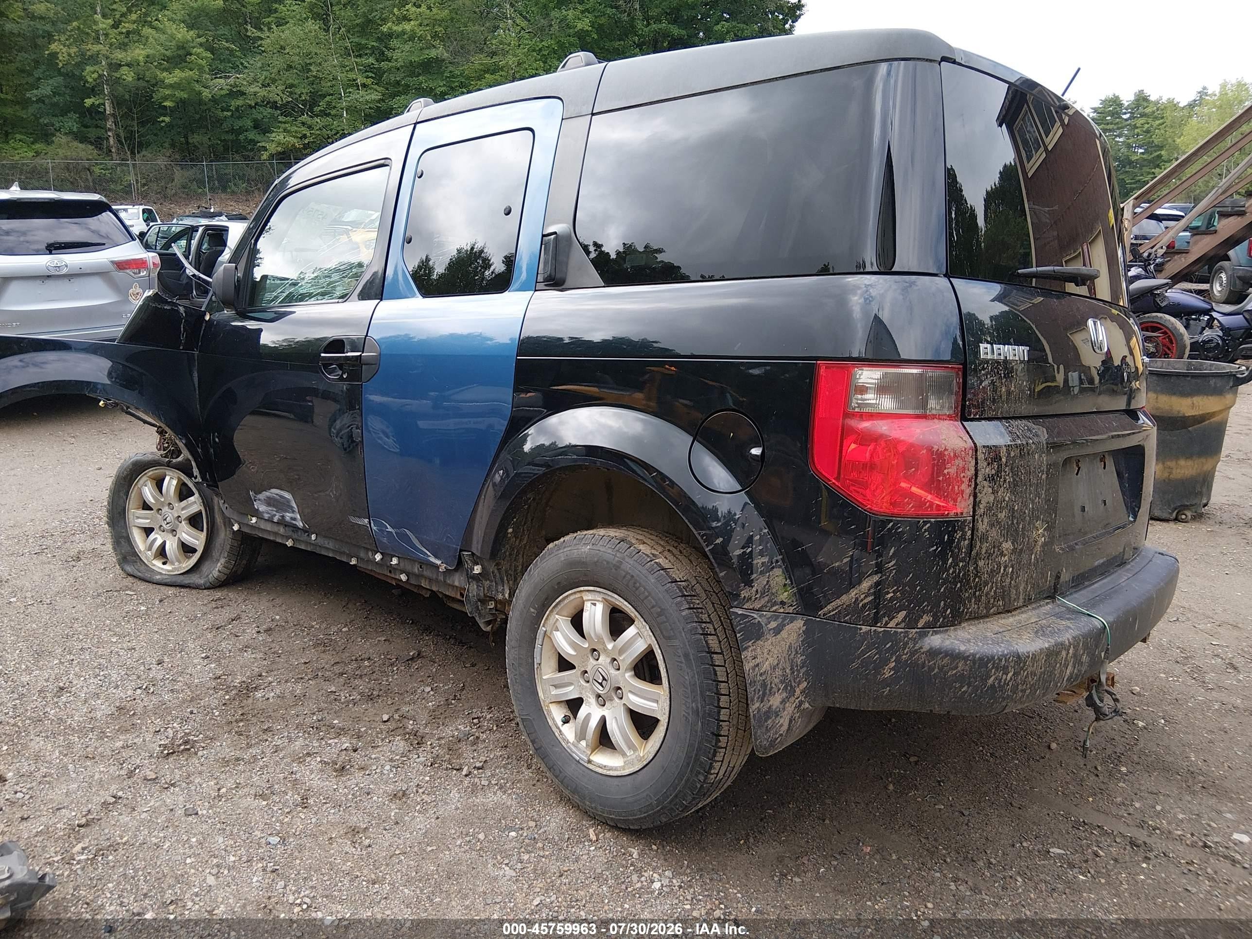 2008 Honda Element Ex Black vin: 5J6YH28738L010759