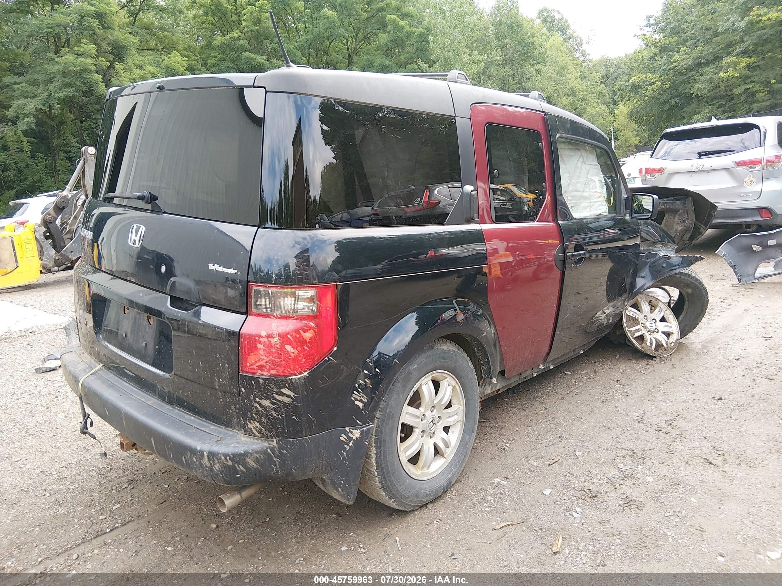 2008 Honda Element Ex Black vin: 5J6YH28738L010759