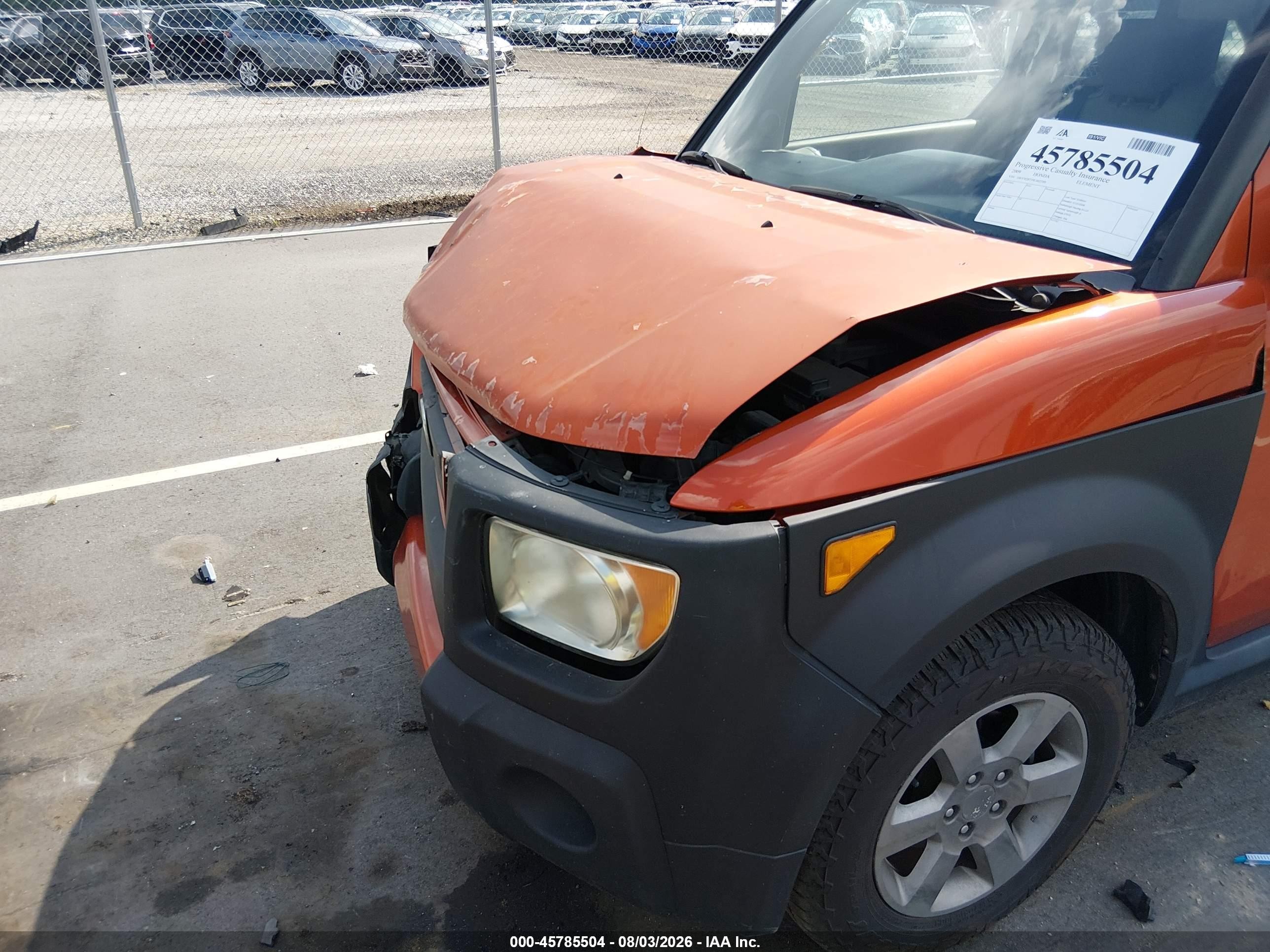 2009 Honda Element Ex Orange vin: 5J6YH28739L002789