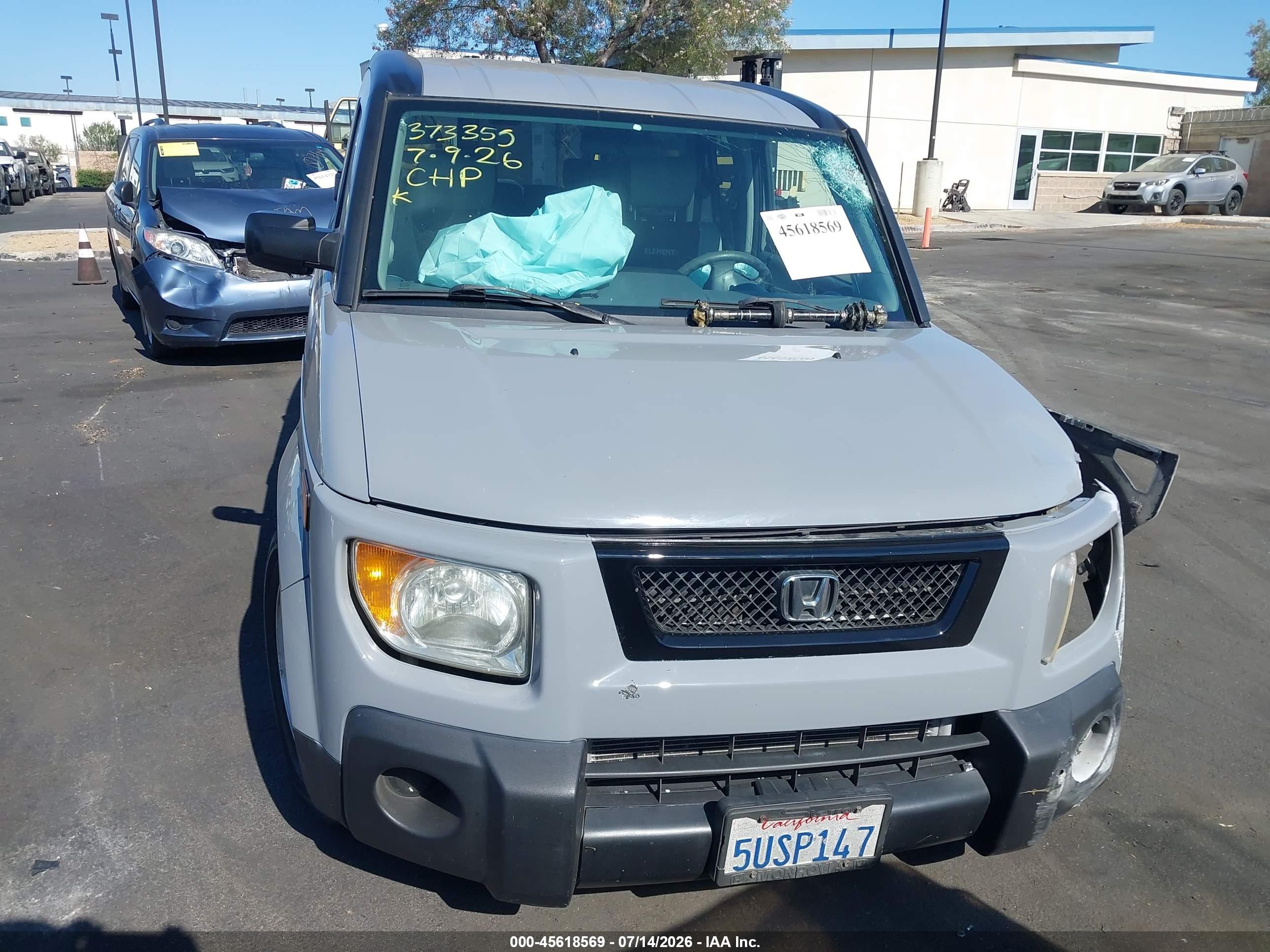 2006 Honda Element Ex-p Gray vin: 5J6YH28746L007608
