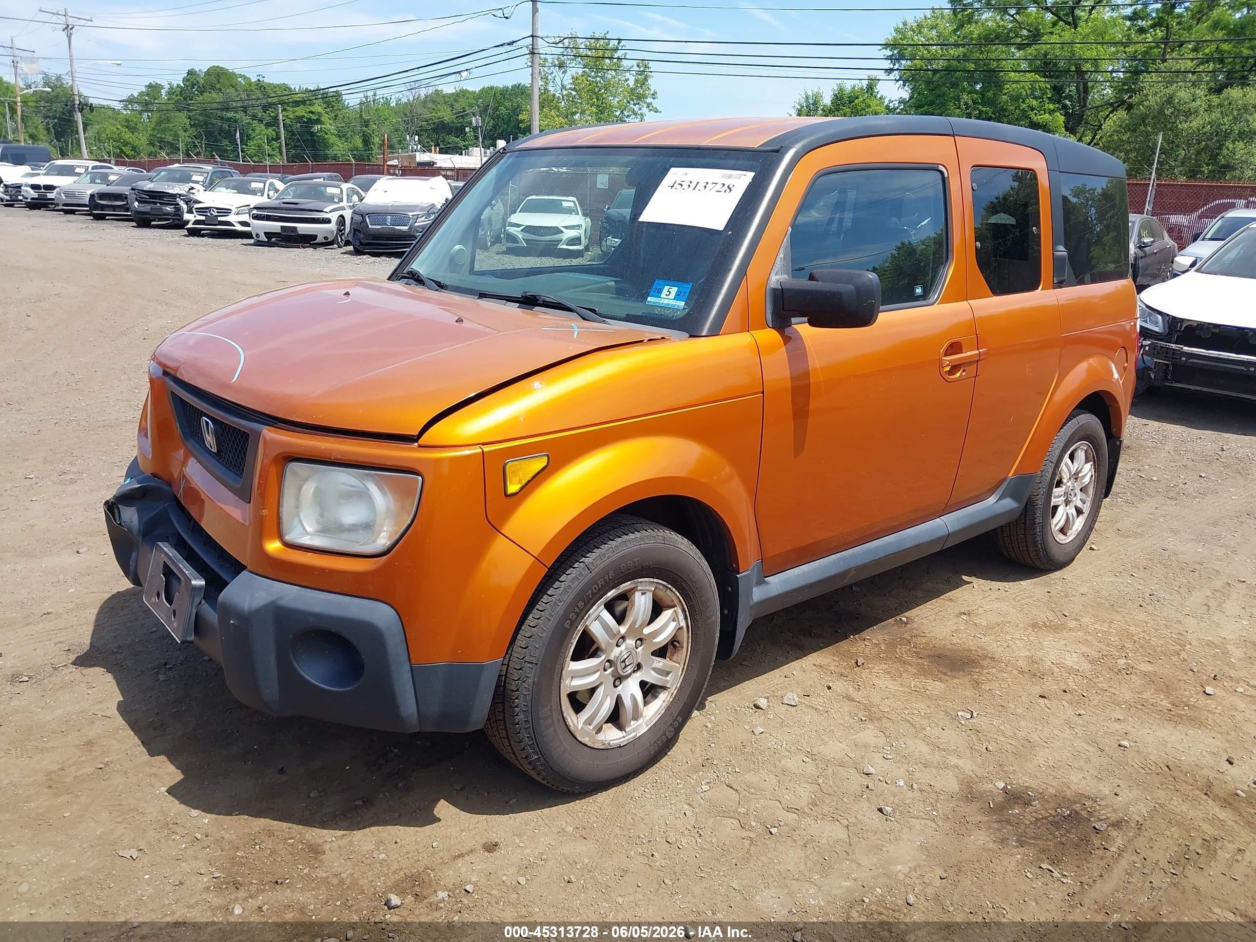 2006 Honda Element Ex-p Orange vin: 5J6YH28746L015708