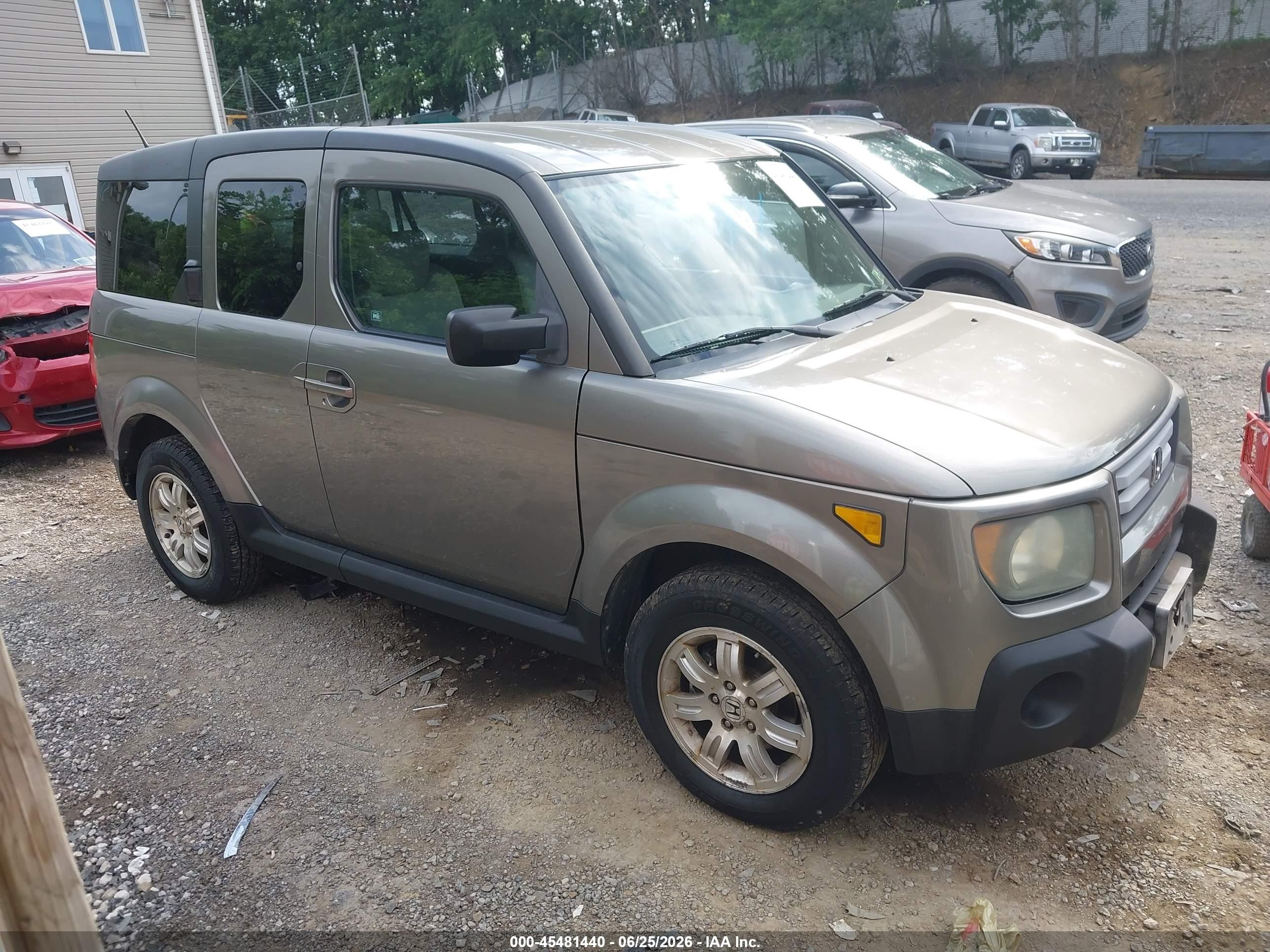 2007 Honda Element Ex Gray vin: 5J6YH28747L011417