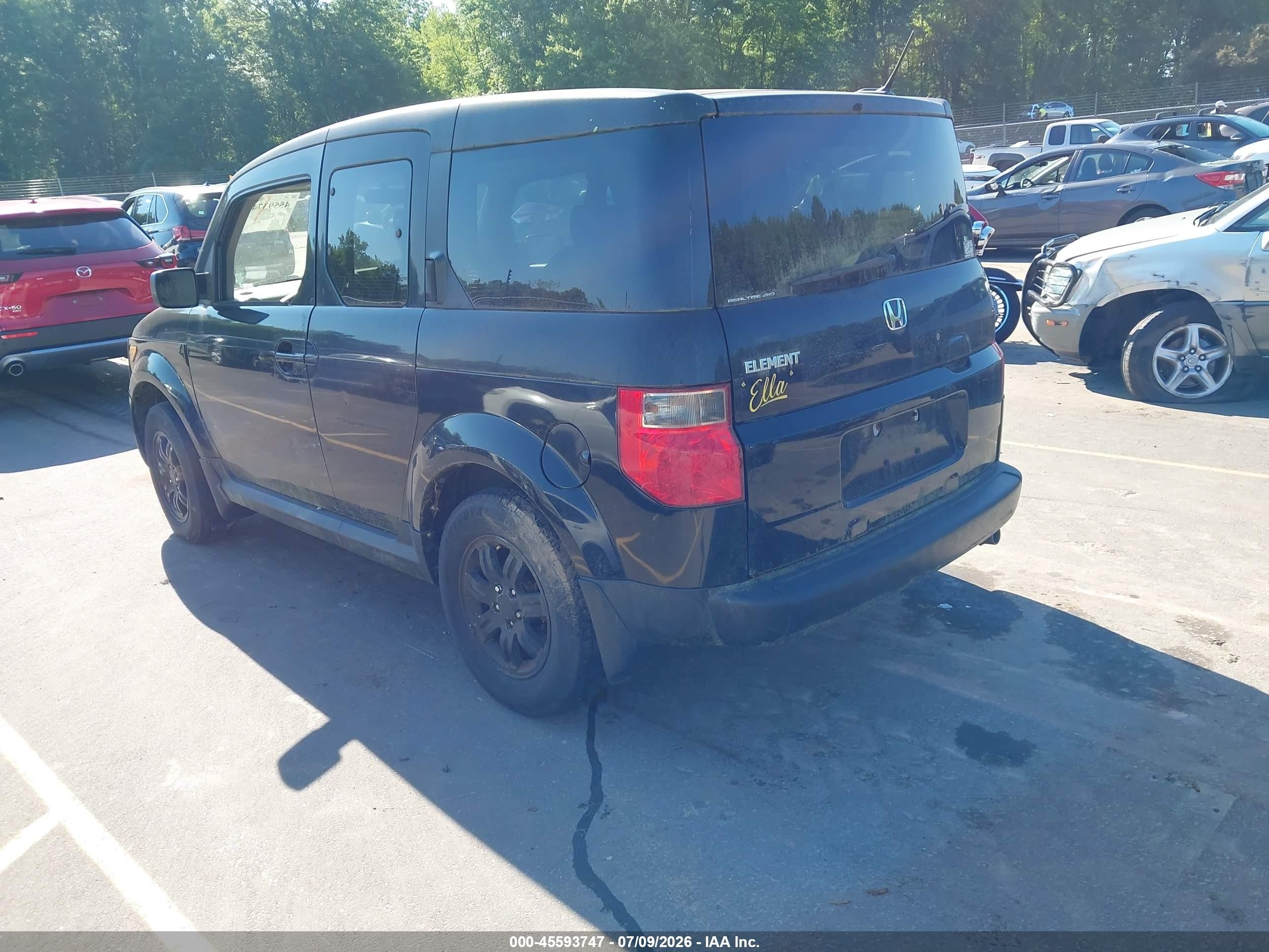 2008 Honda Element Ex Black vin: 5J6YH28748L010205